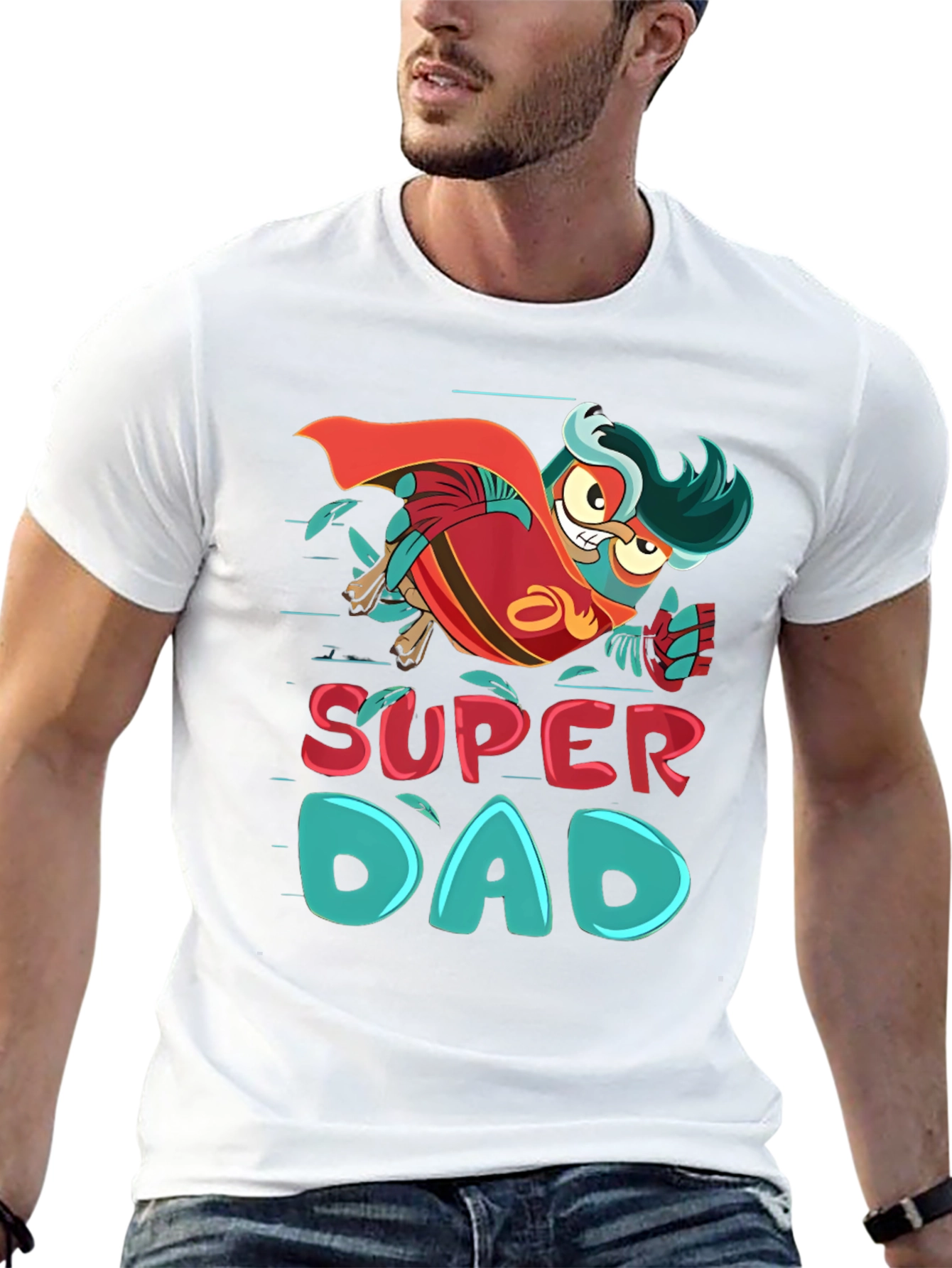 Super Dad Owl Hero T-Shirt - Fathers Day Gift