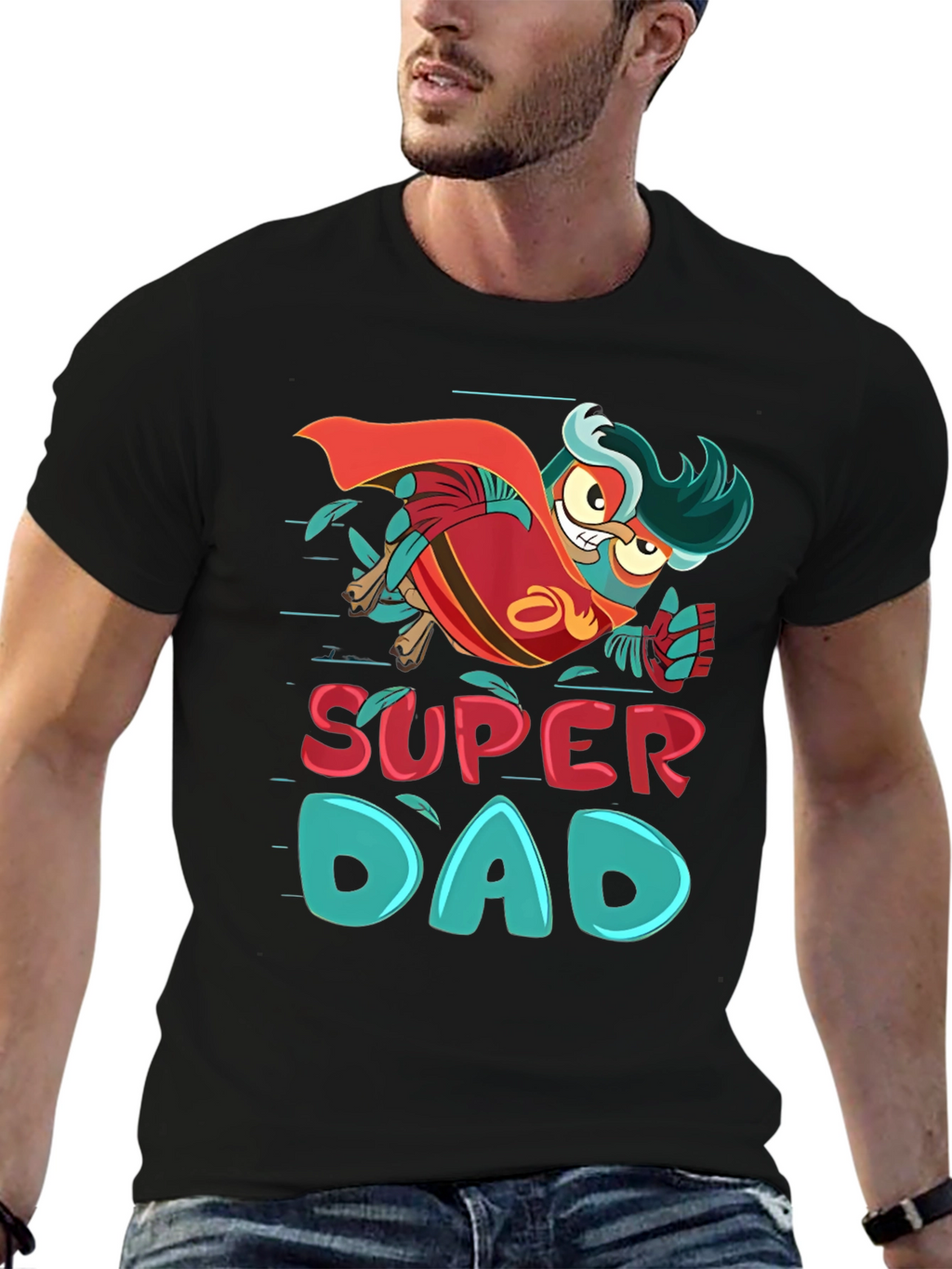 Super Dad Owl Hero T-Shirt - Fathers Day Gift