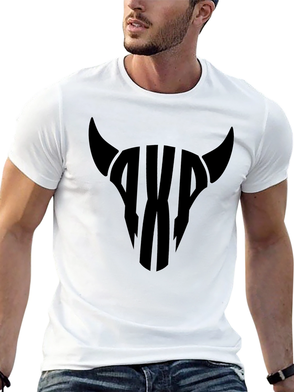 Bull Skull Graphic Tee - Mens Black T-Shirt