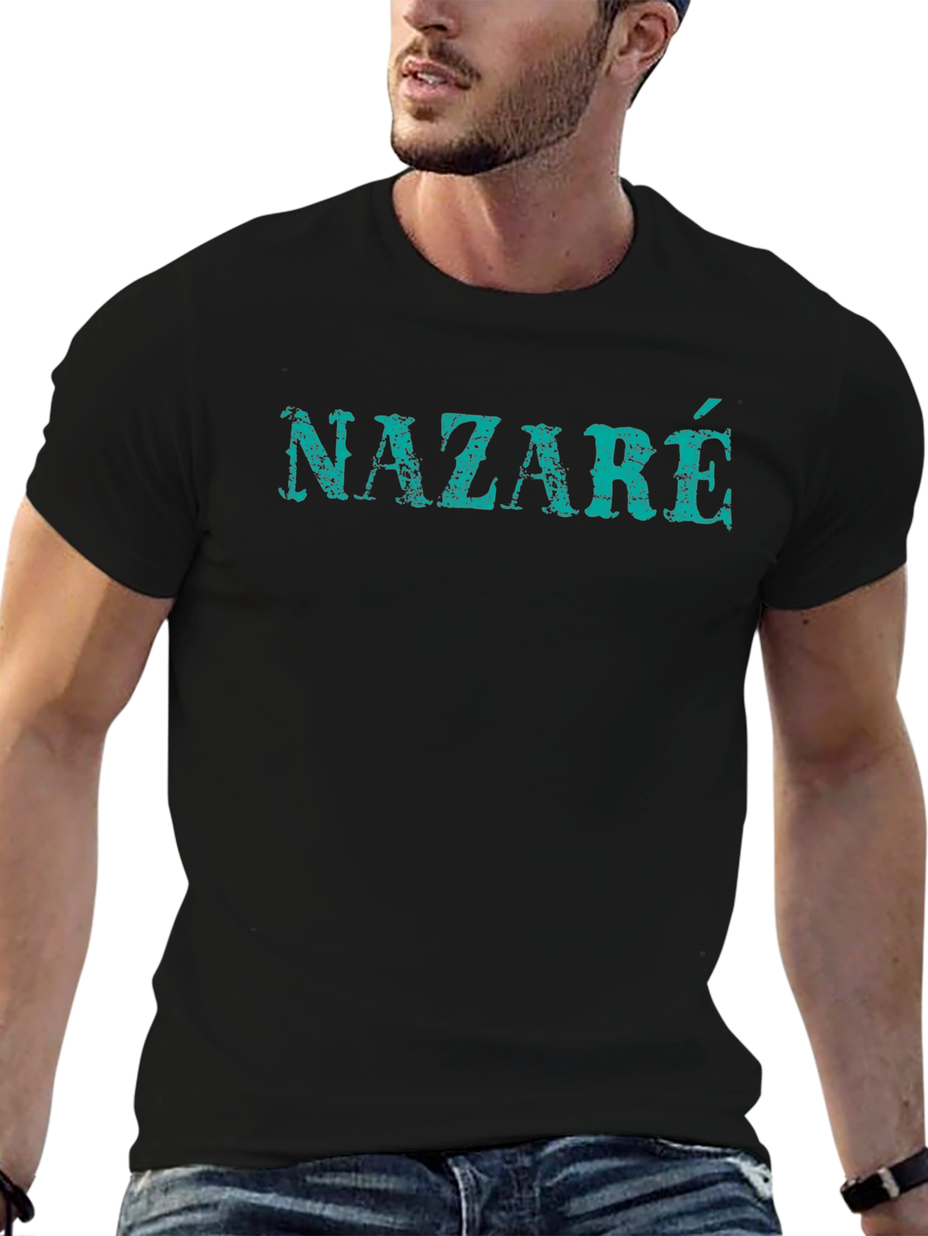 Nazaré Graphic T-Shirt - Black Cotton Tee