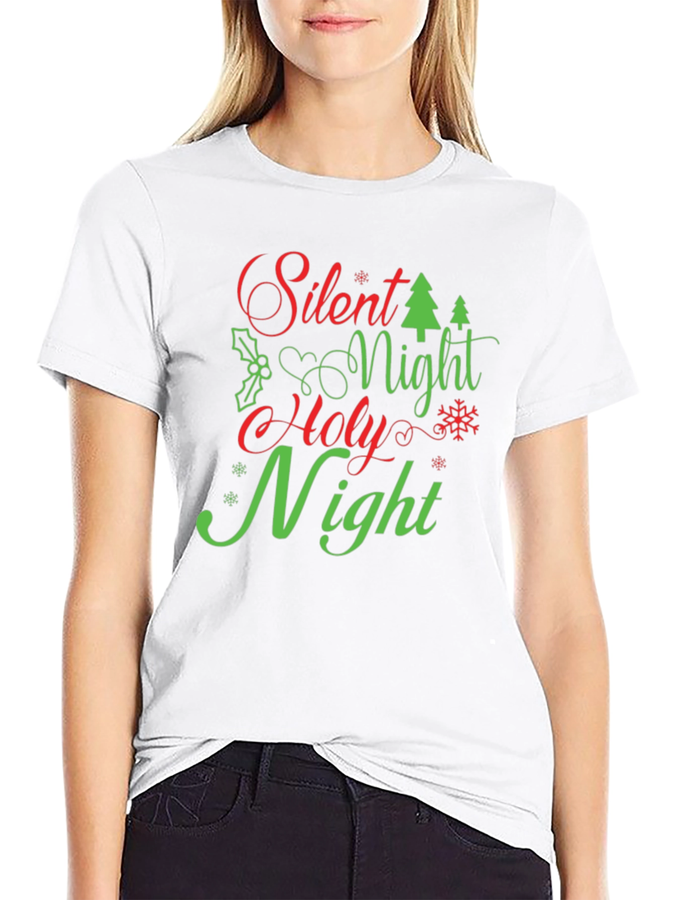 Silent Night Holy Night Christmas Holiday T-Shirt