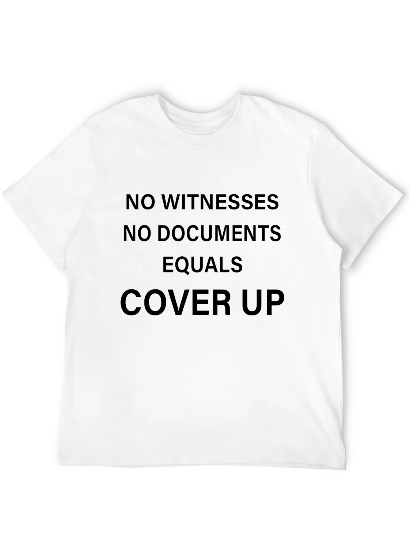 No Witnesses Cover Up Graphic Tee - Black