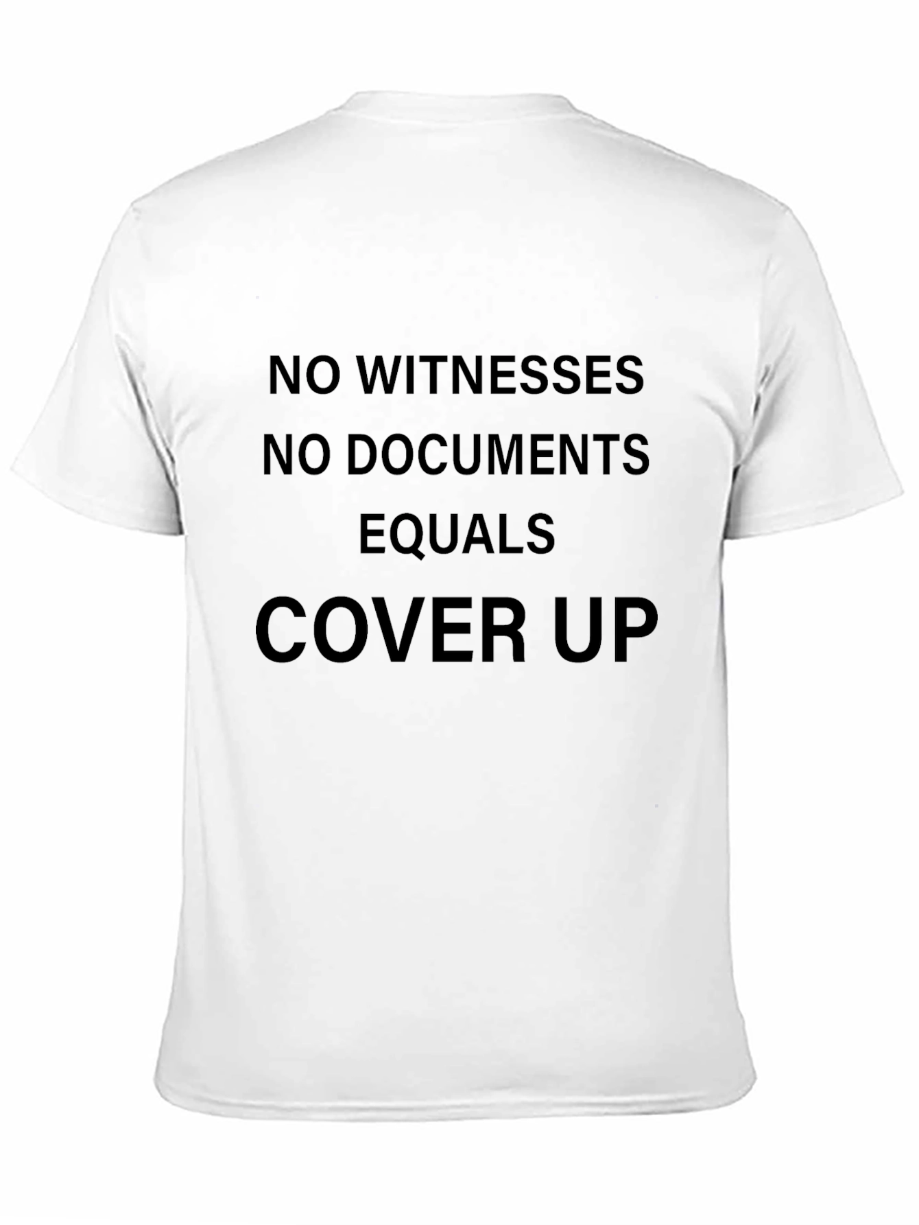 No Witnesses Cover Up Graphic Tee - Black