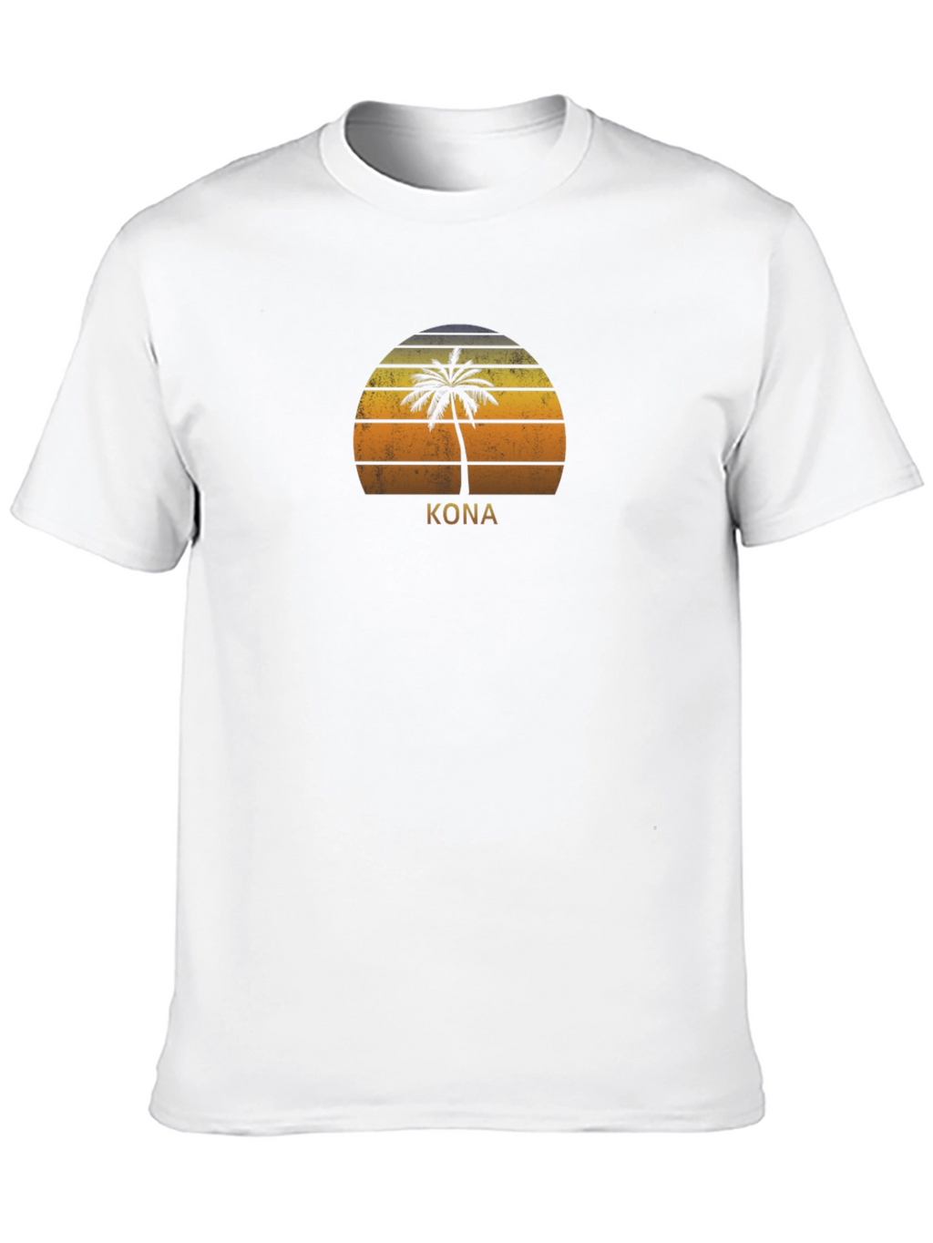 Kona Palm Tree Sunset T-Shirt - Island Vibes
