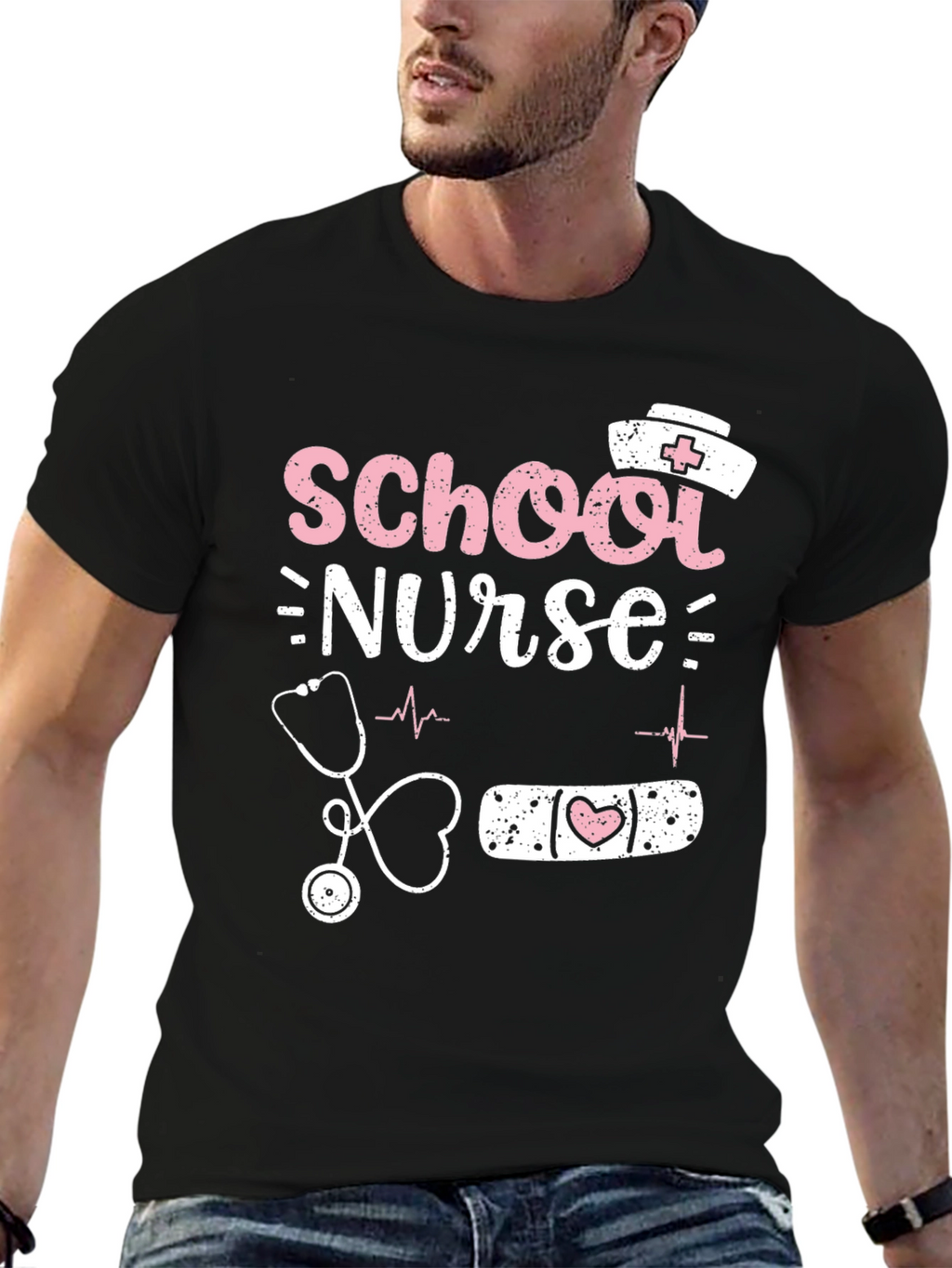 School Nurse Graphic Tee - Heartfelt Design