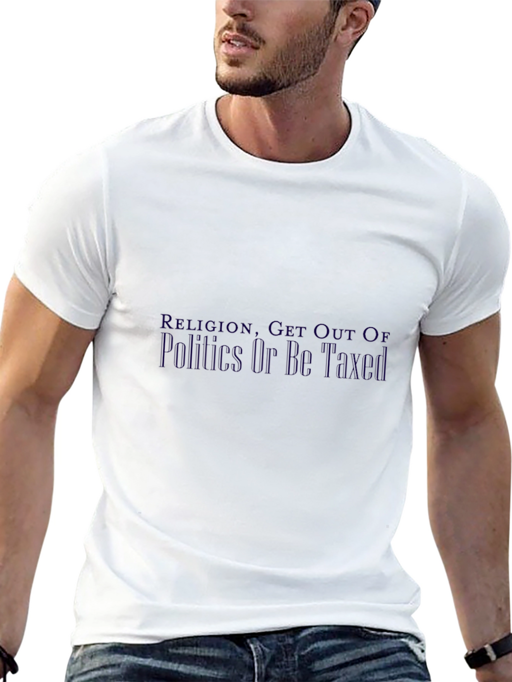 Religion Get Out of Politics Graphic T-Shirt