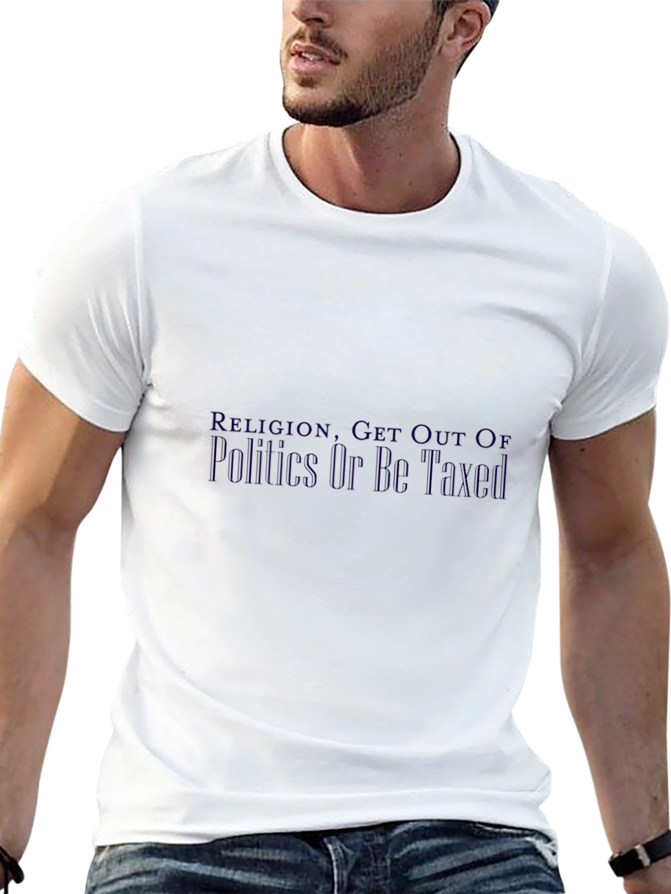 Religion Get Out of Politics Graphic T-Shirt
