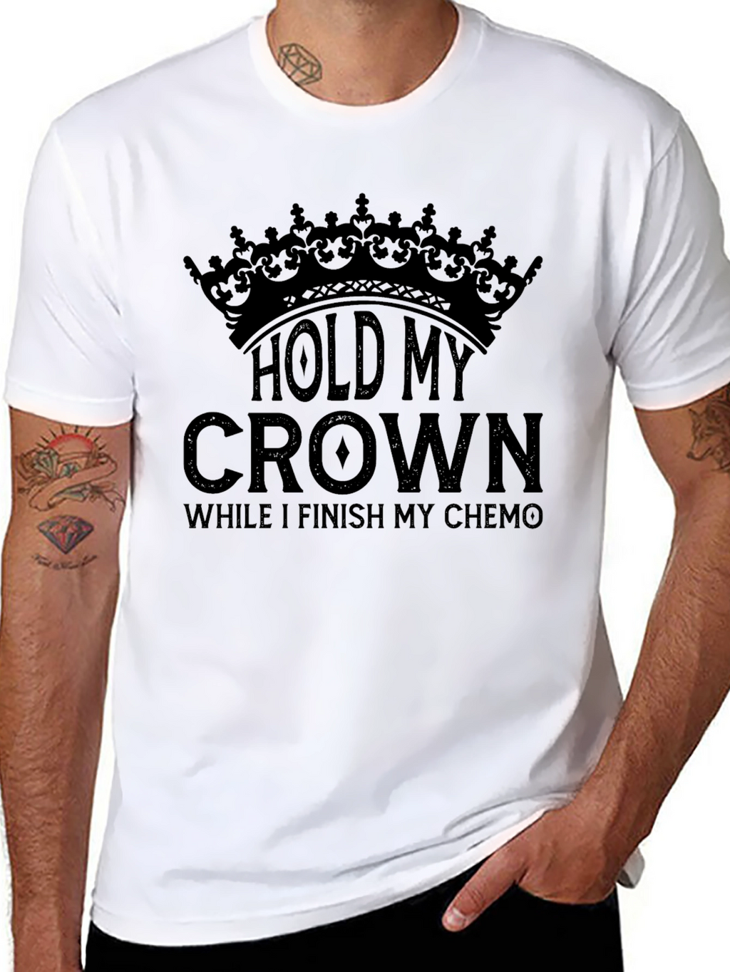 Hold My Crown Chemo T-Shirt - Cancer Awareness Tee
