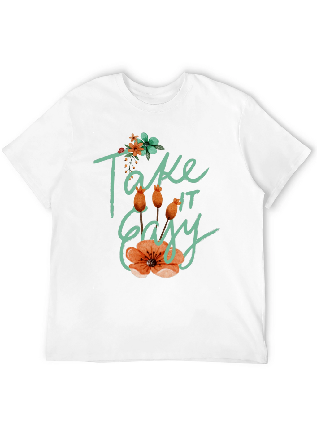 Relaxed Fit Take it Easy Floral T-Shirt