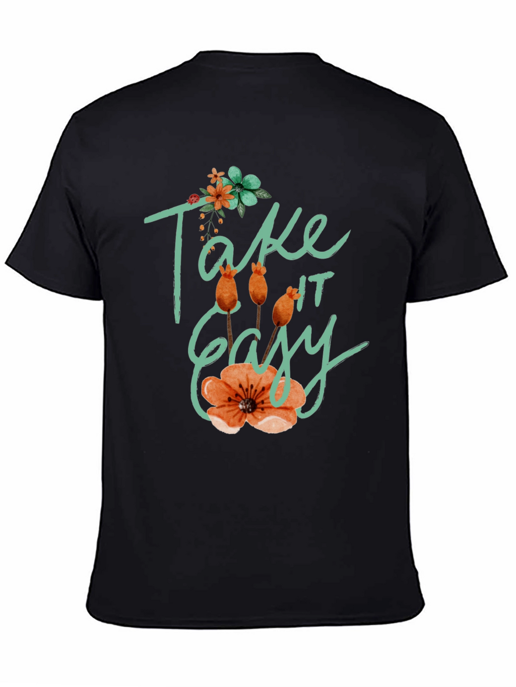 Relaxed Fit Take it Easy Floral T-Shirt
