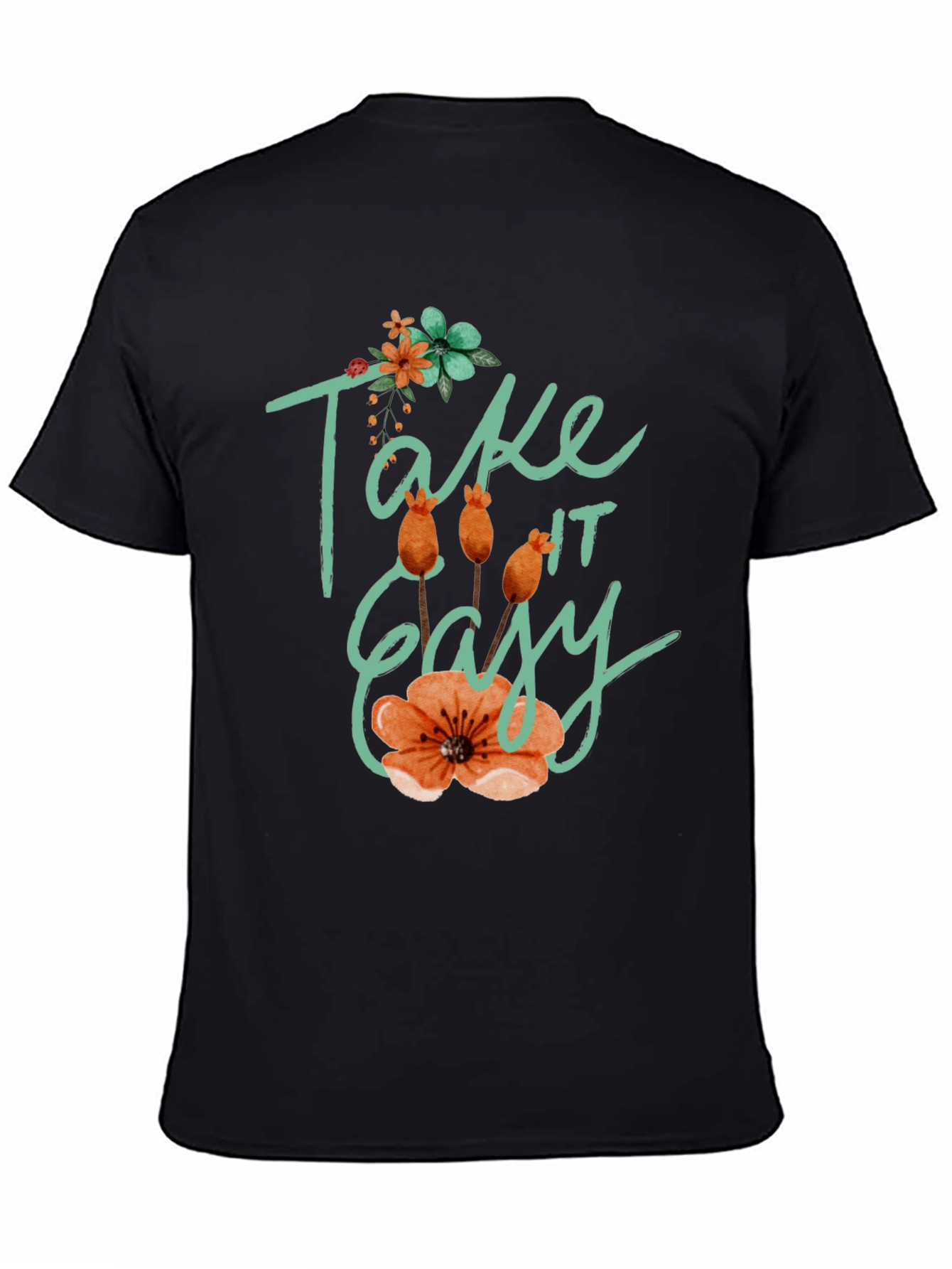 Relaxed Fit Take it Easy Floral T-Shirt