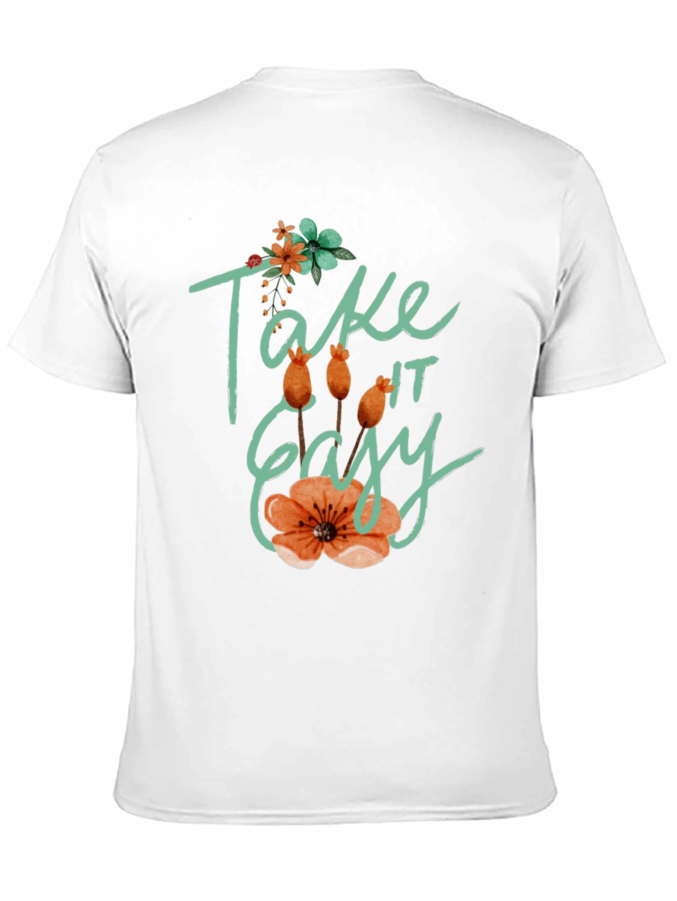Relaxed Fit Take it Easy Floral T-Shirt