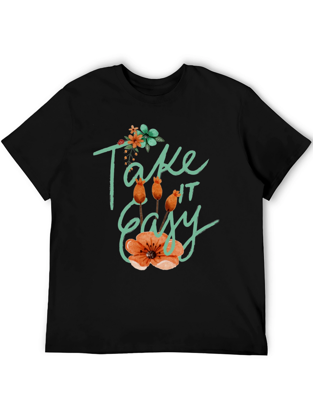 Relaxed Fit Take it Easy Floral T-Shirt