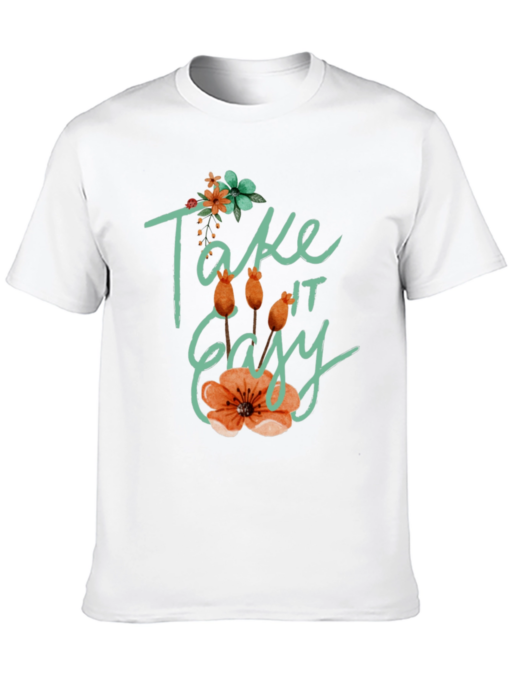 Relaxed Fit Take it Easy Floral T-Shirt