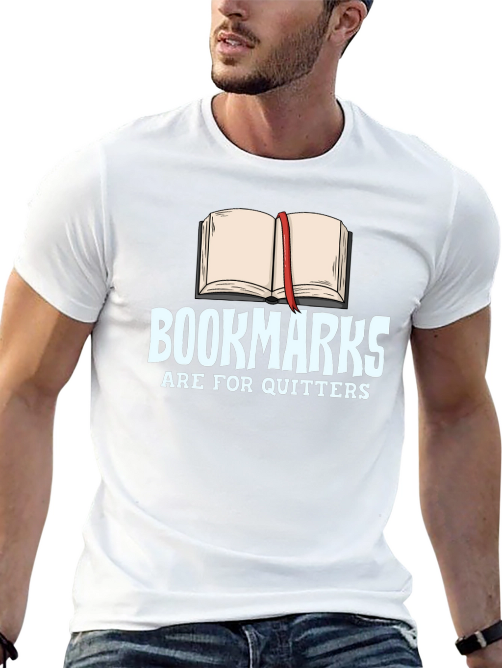 Bookmarks Are For Quitters Black T-Shirt