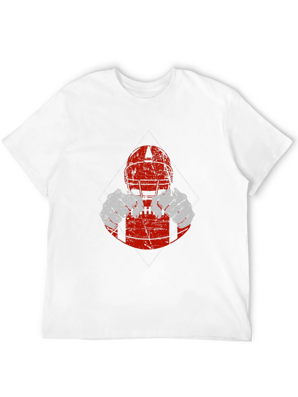 Football Player Graphic T-Shirt - Black Cotton Tee
