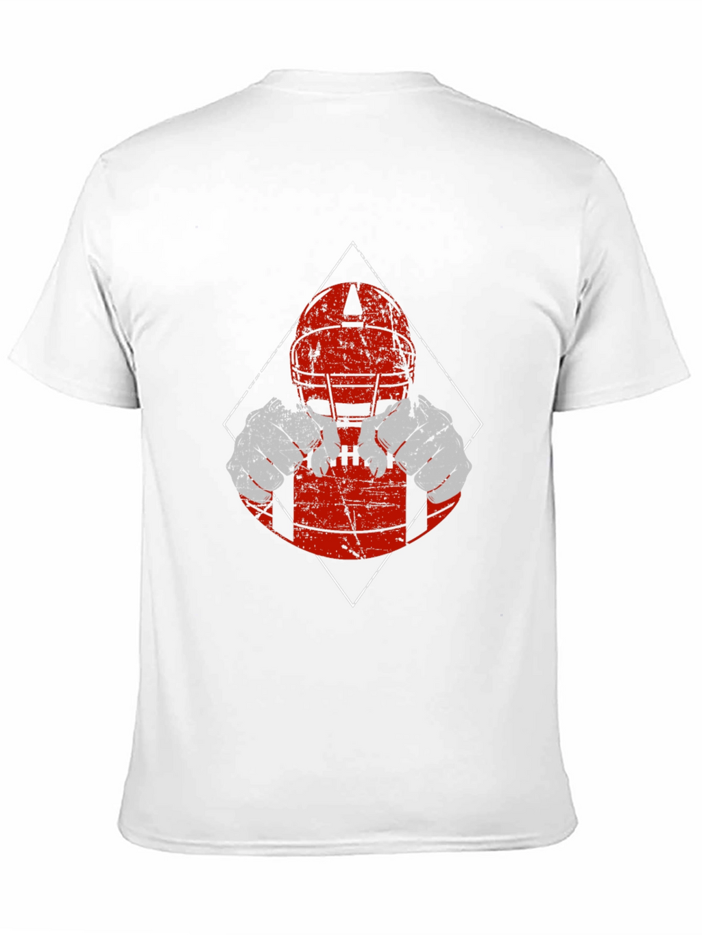 Football Player Graphic T-Shirt - Black Cotton Tee