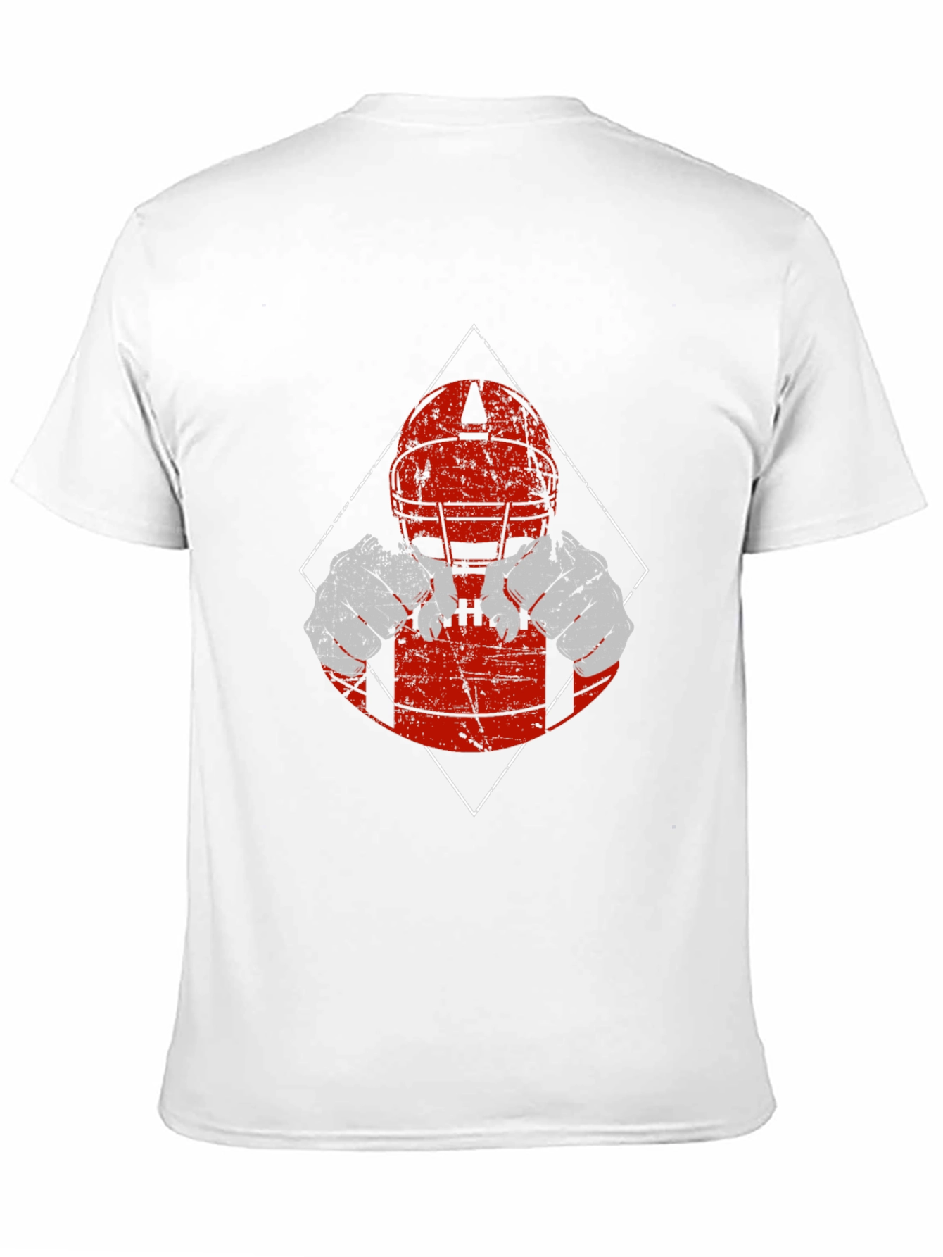 Football Player Graphic T-Shirt - Black Cotton Tee