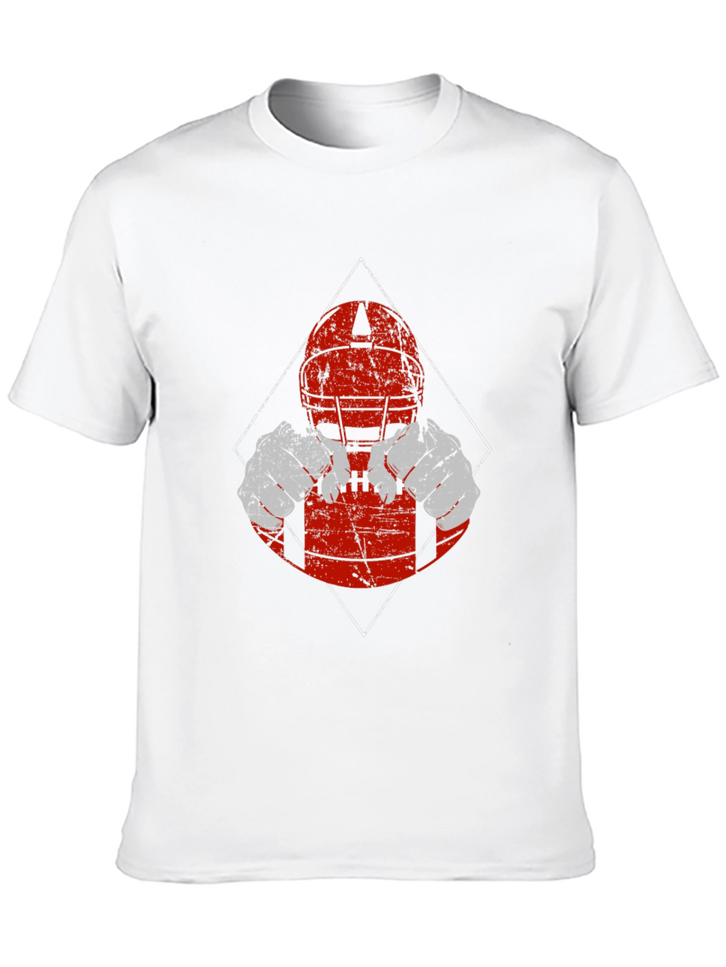 Football Player Graphic T-Shirt - Black Cotton Tee