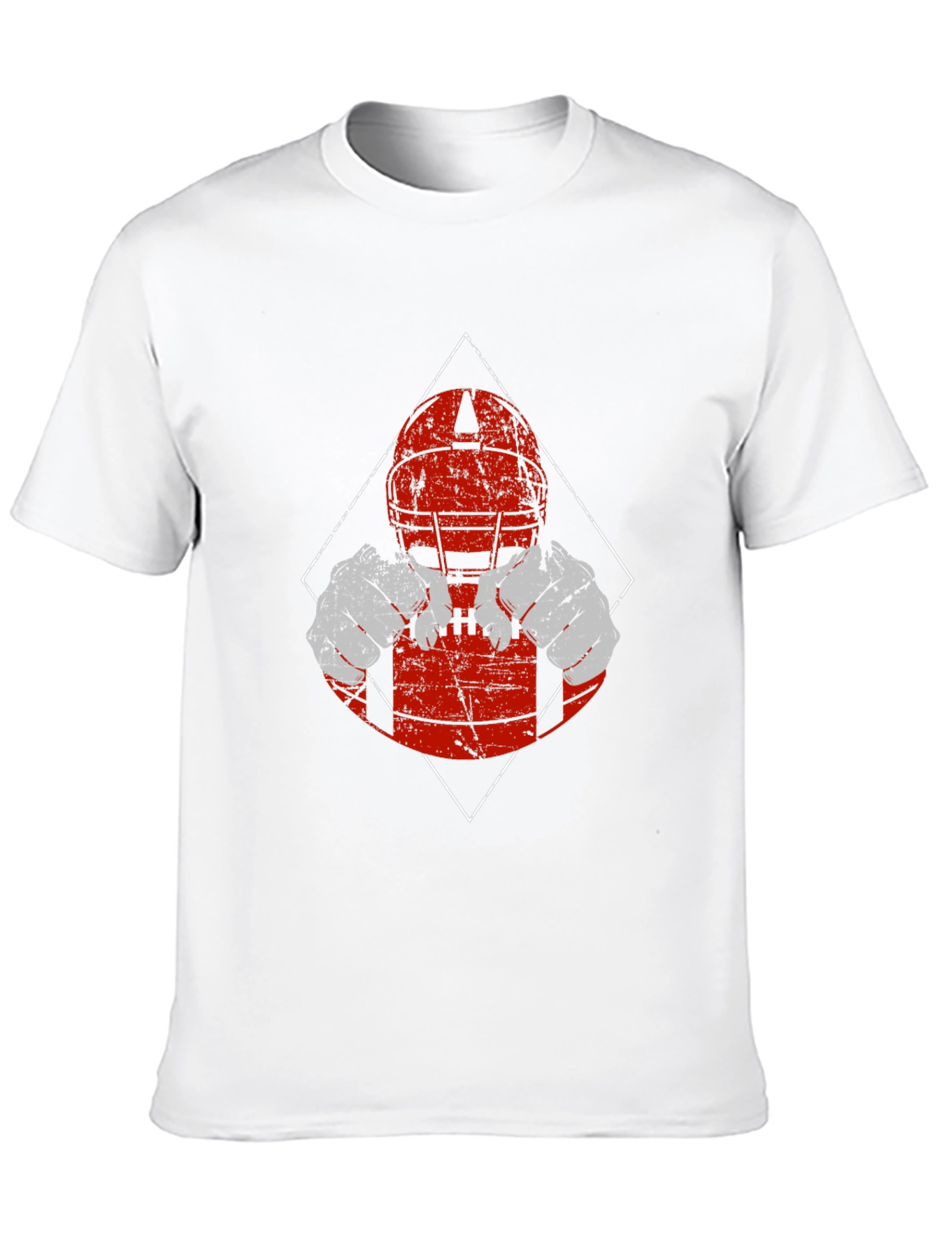 Football Player Graphic T-Shirt - Black Cotton Tee