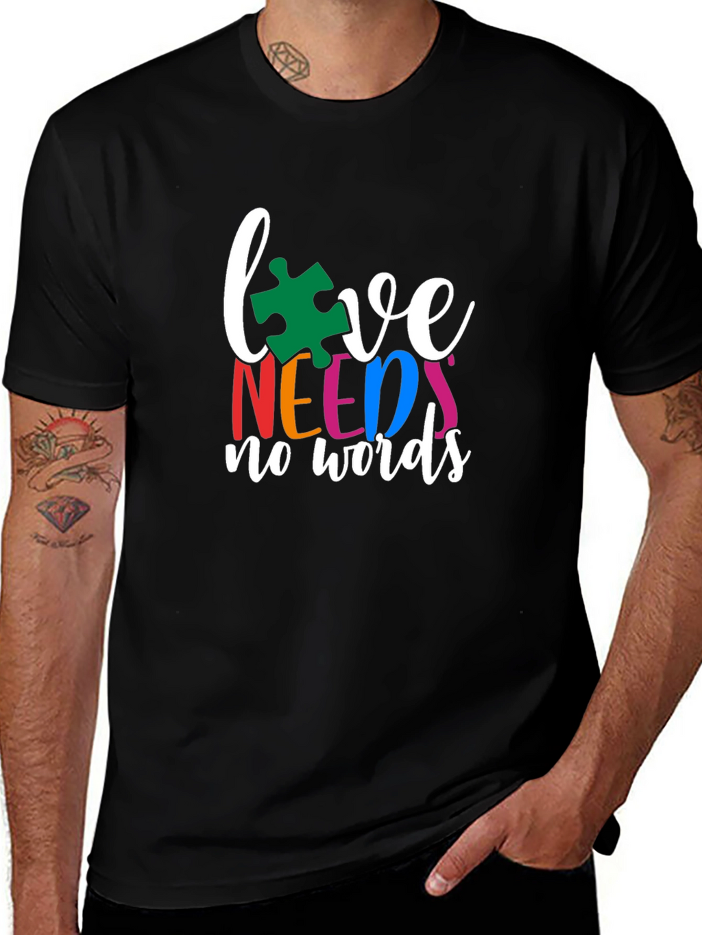 Love Needs No Words Autism Awareness T-Shirt