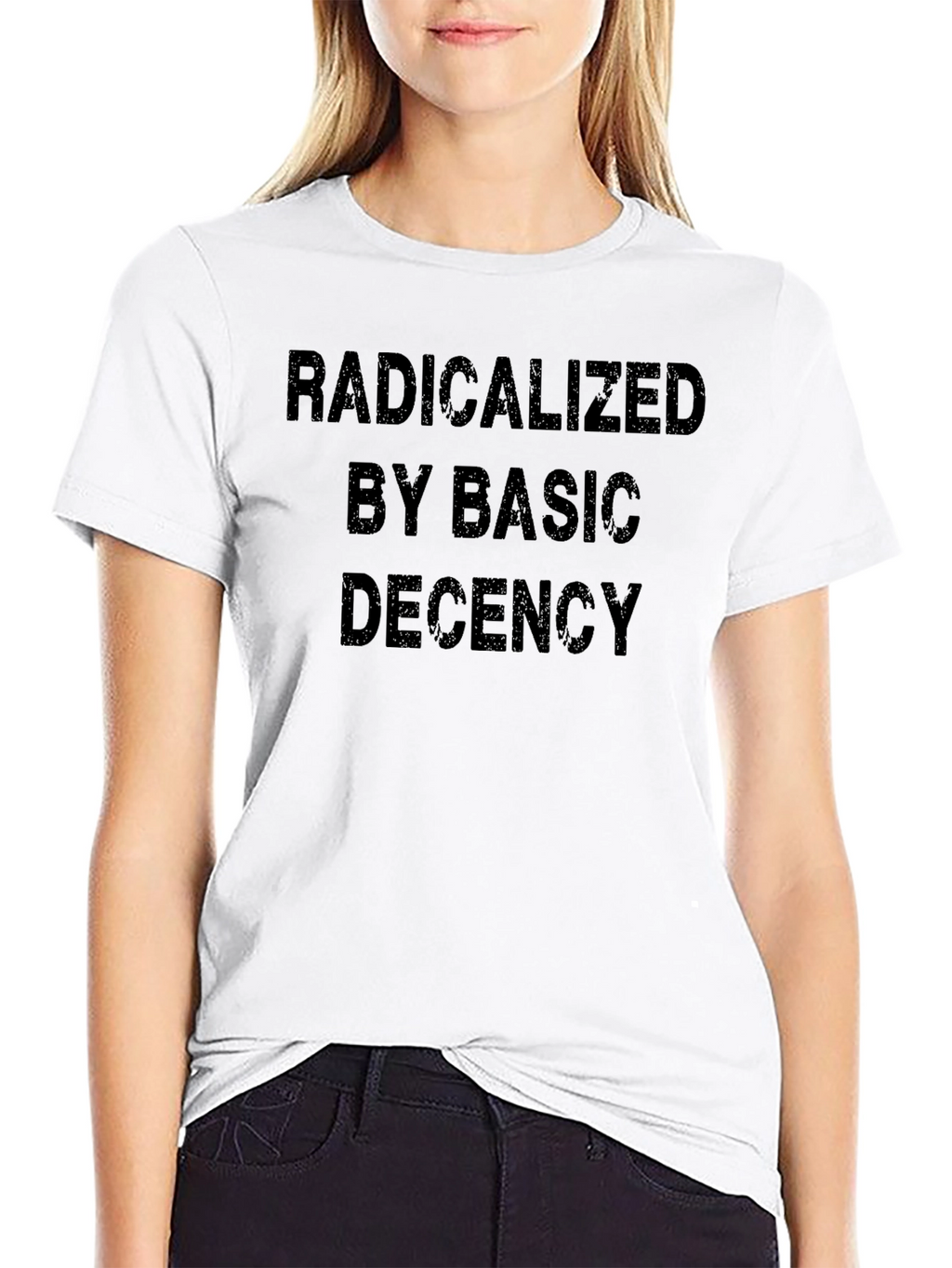 Radicalized By Basic Decency Black T-Shirt