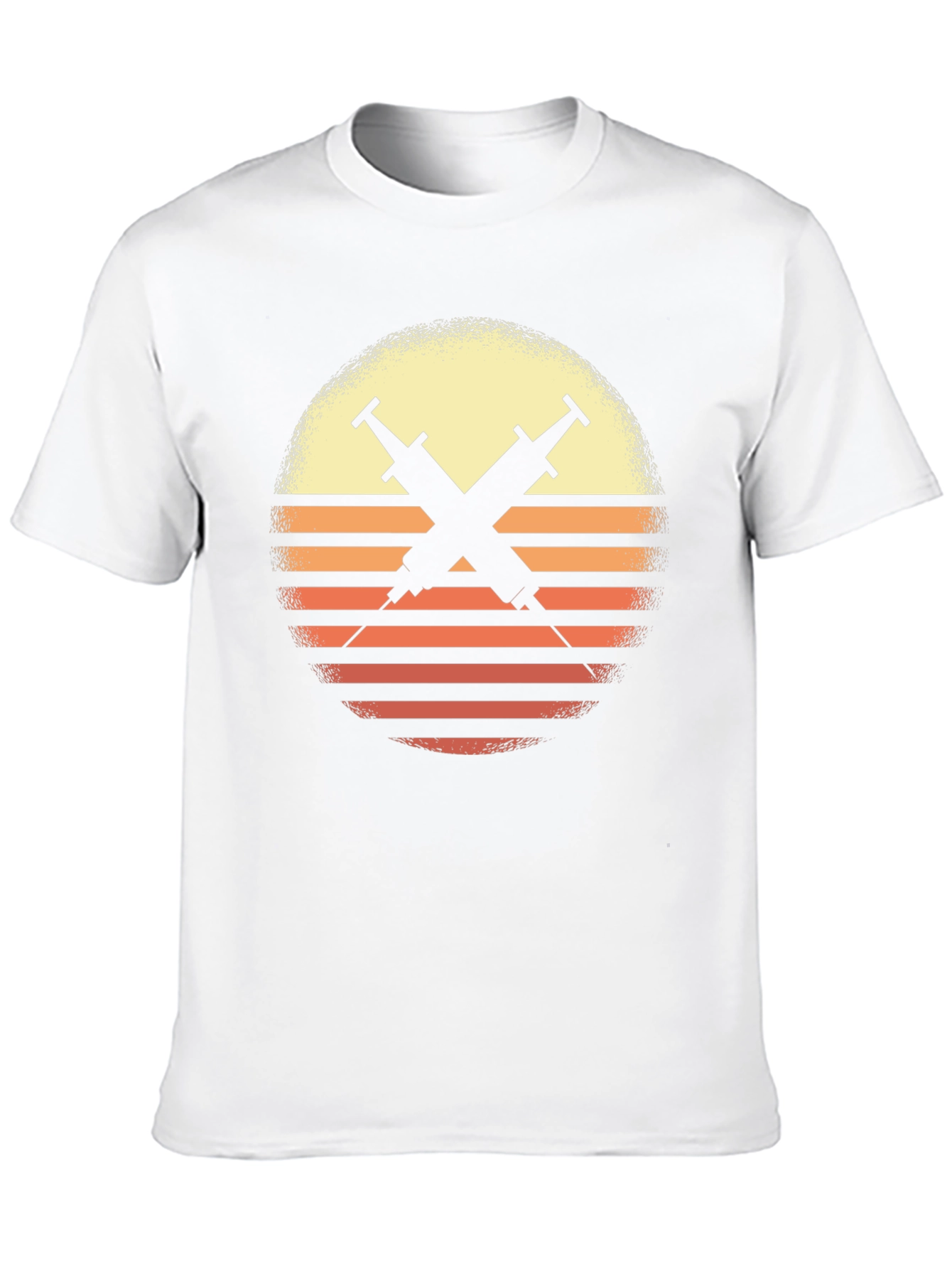Retro Sunset Syringe Tee - Vaccinate!