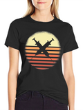 Retro Sunset Syringe Tee - Vaccinate!