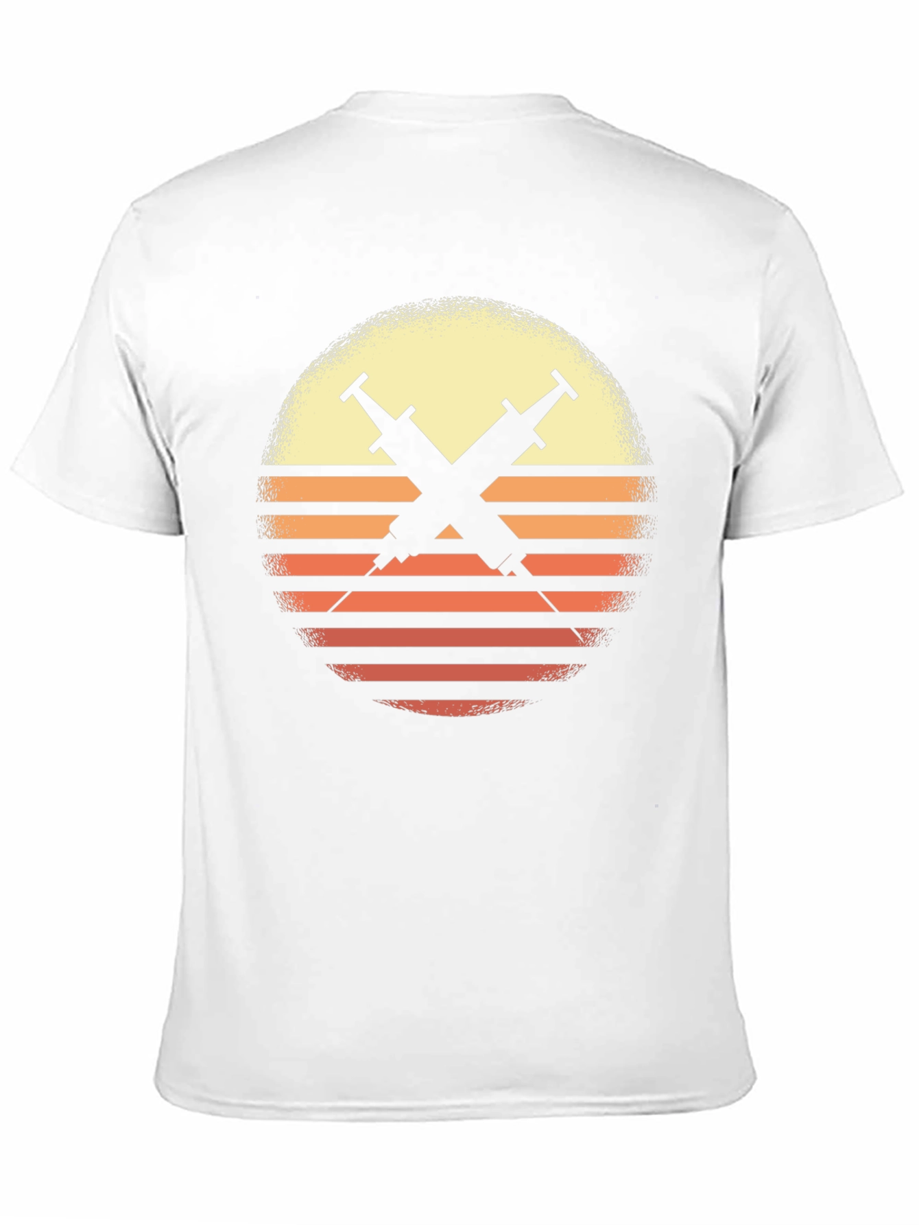 Retro Sunset Syringe Tee - Vaccinate!