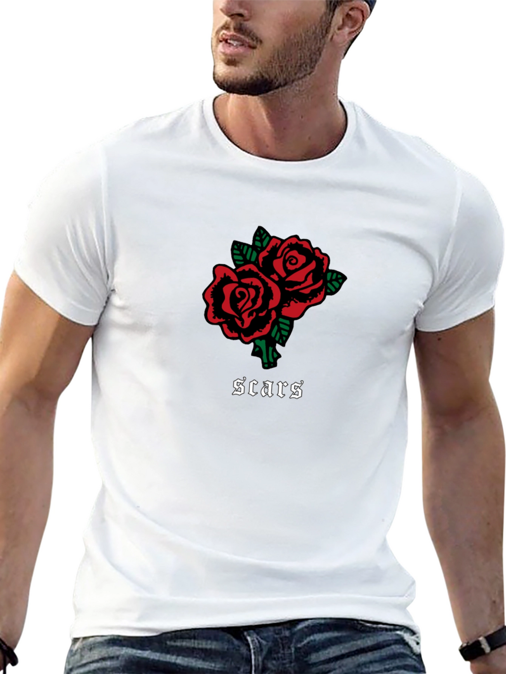 Roses & Scars Graphic Tee - Black