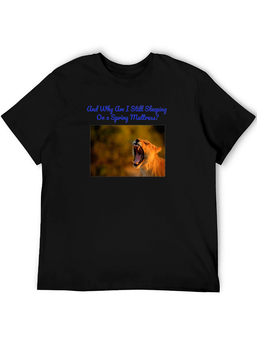 Lion Graphic Tee - Spring Mattress? Humor Shirt