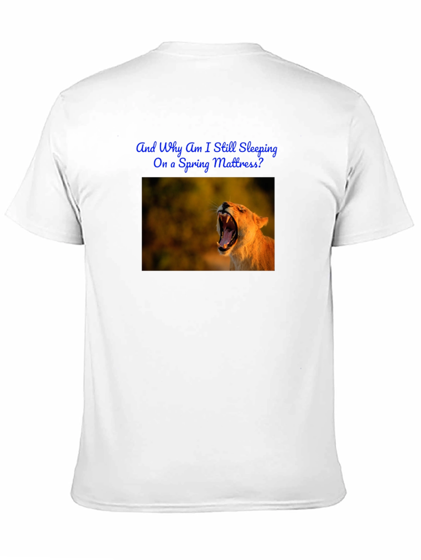 Lion Graphic Tee - Spring Mattress? Humor Shirt