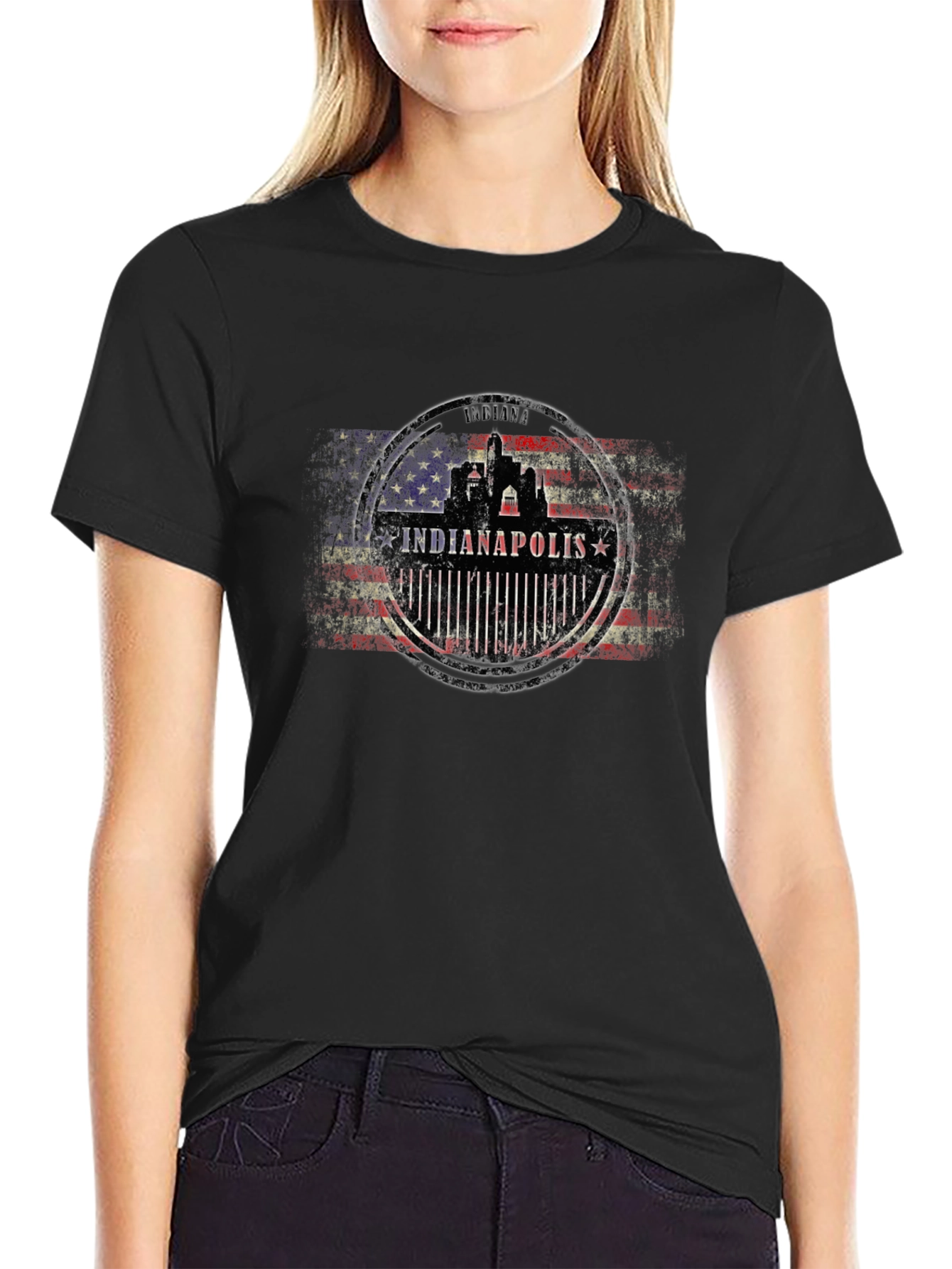 Indianapolis Flag Graphic T-Shirt