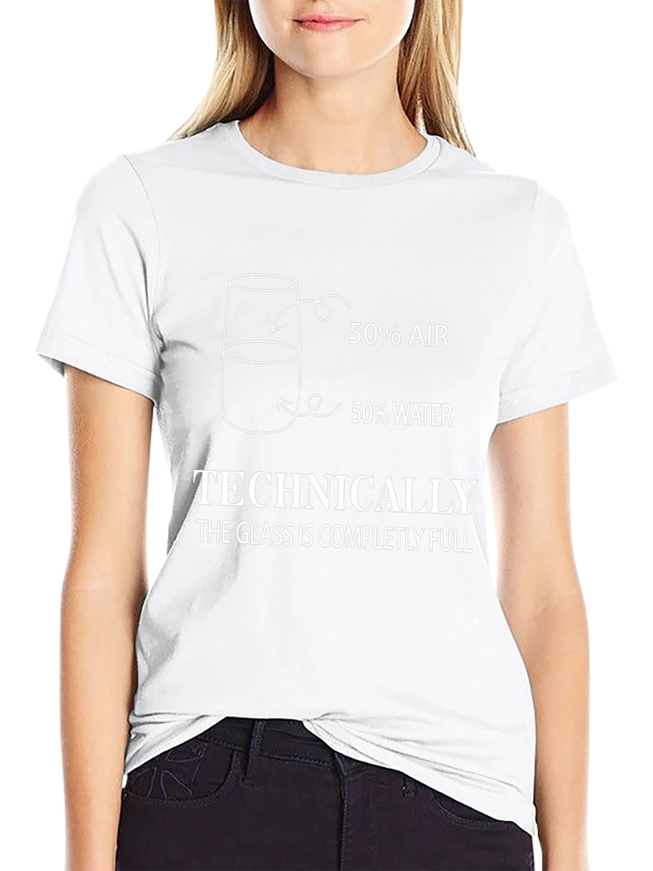 Technically Full Glass T-Shirt - Funny Science Tee