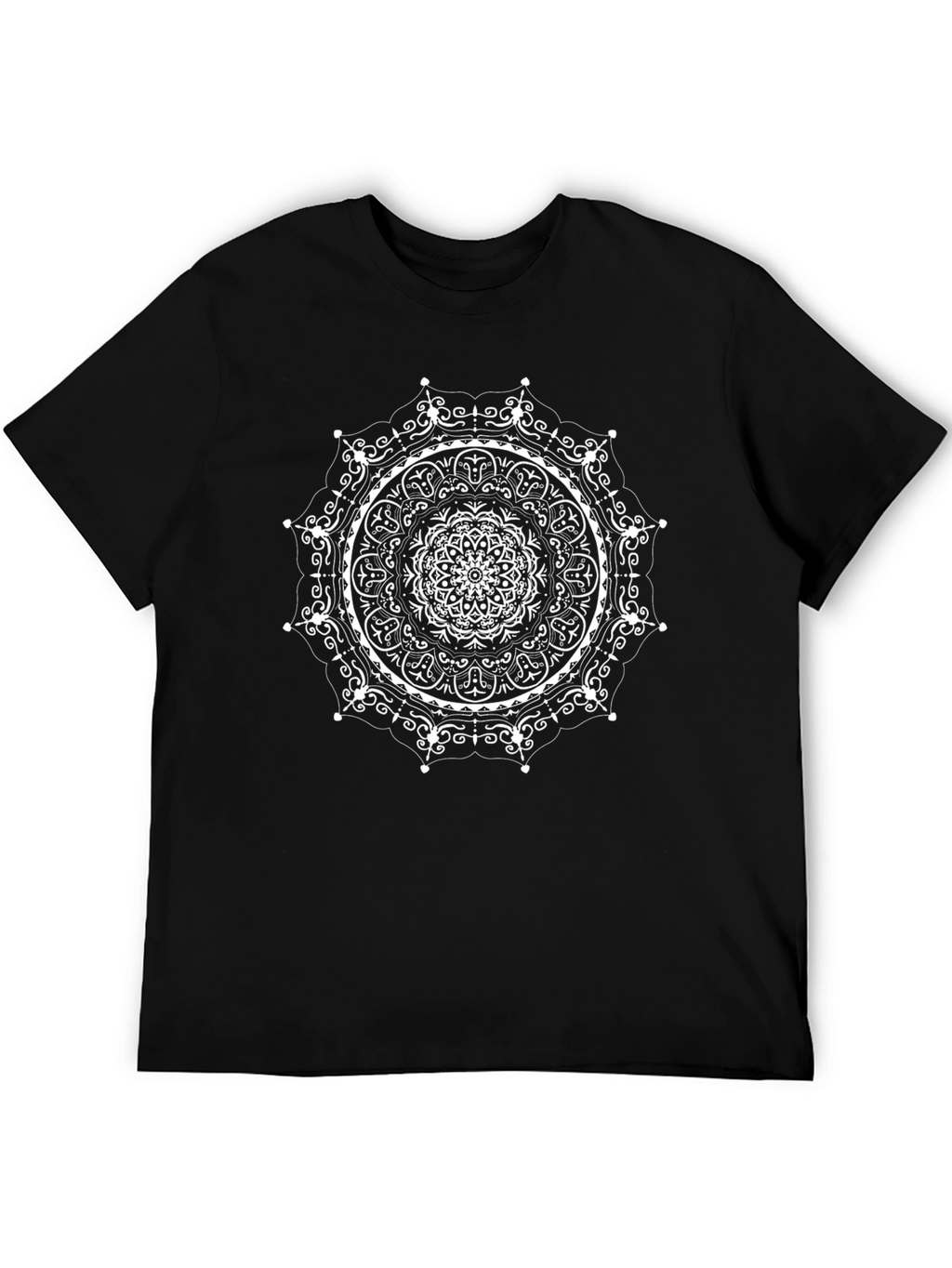 Black Mandala Graphic Tee - Stylish Casual Wear