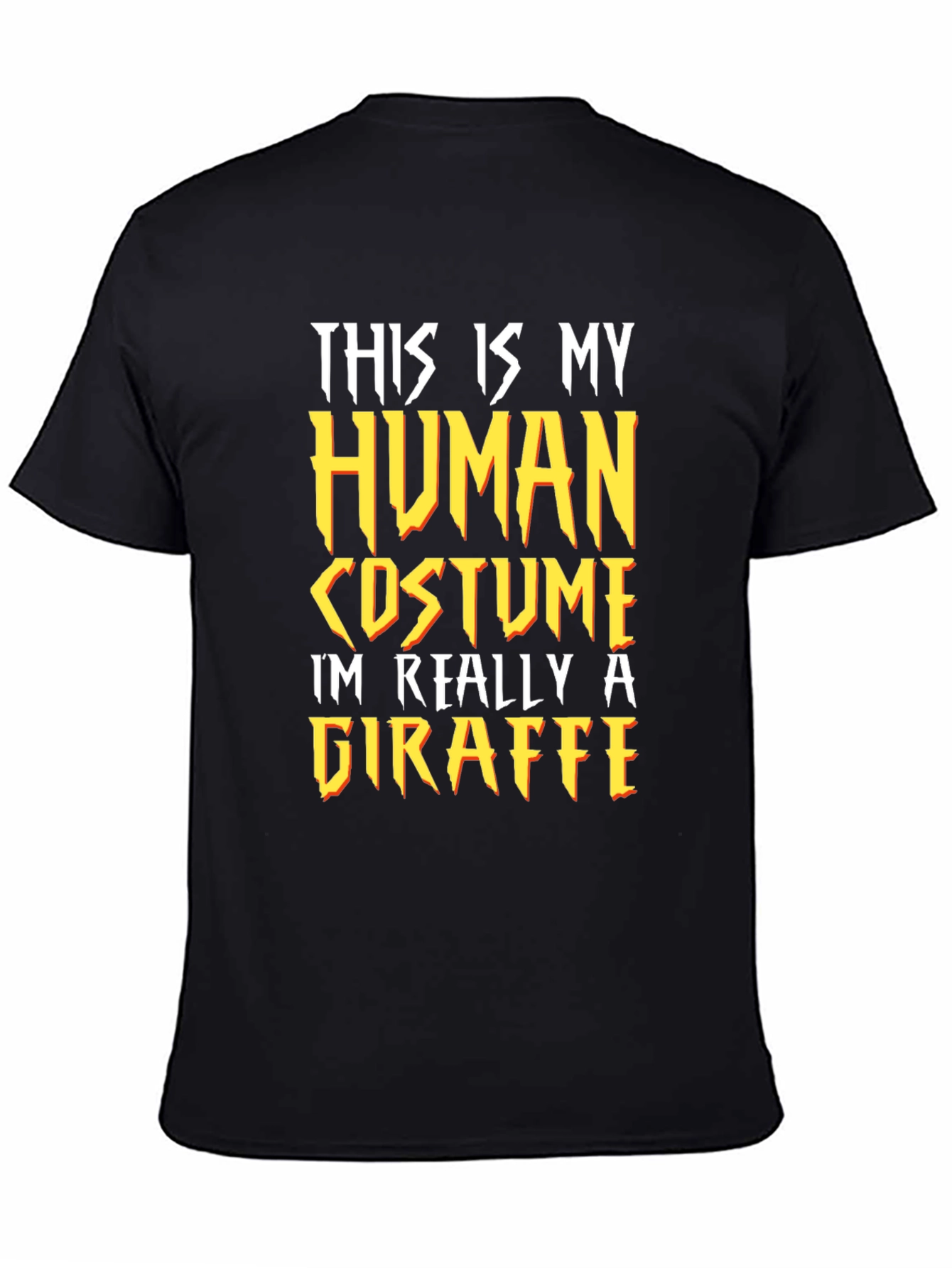 Human Costume Giraffe T-Shirt Funny Graphic Tee