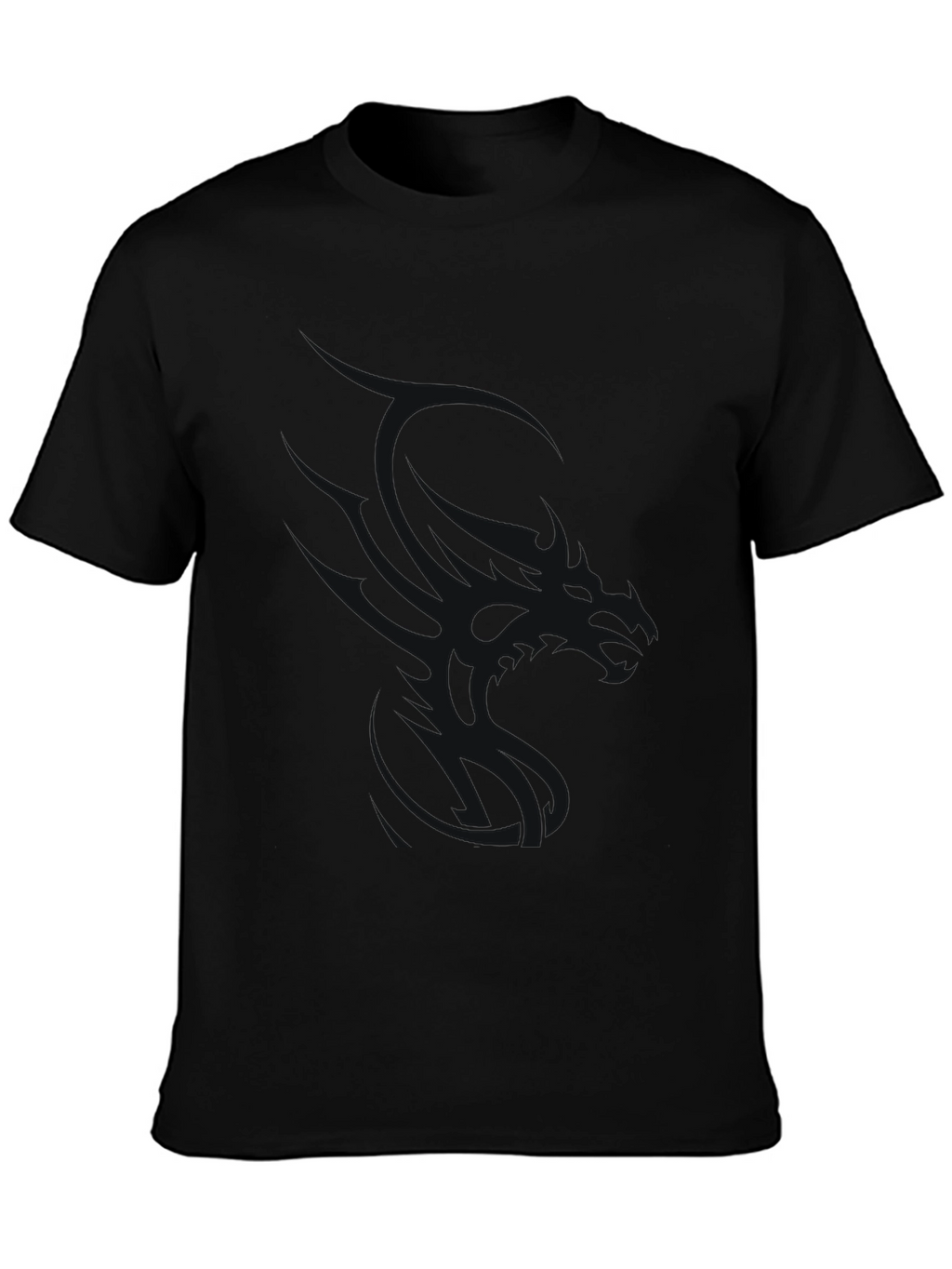 Mens Black Crew Neck Short Sleeve T-Shirt