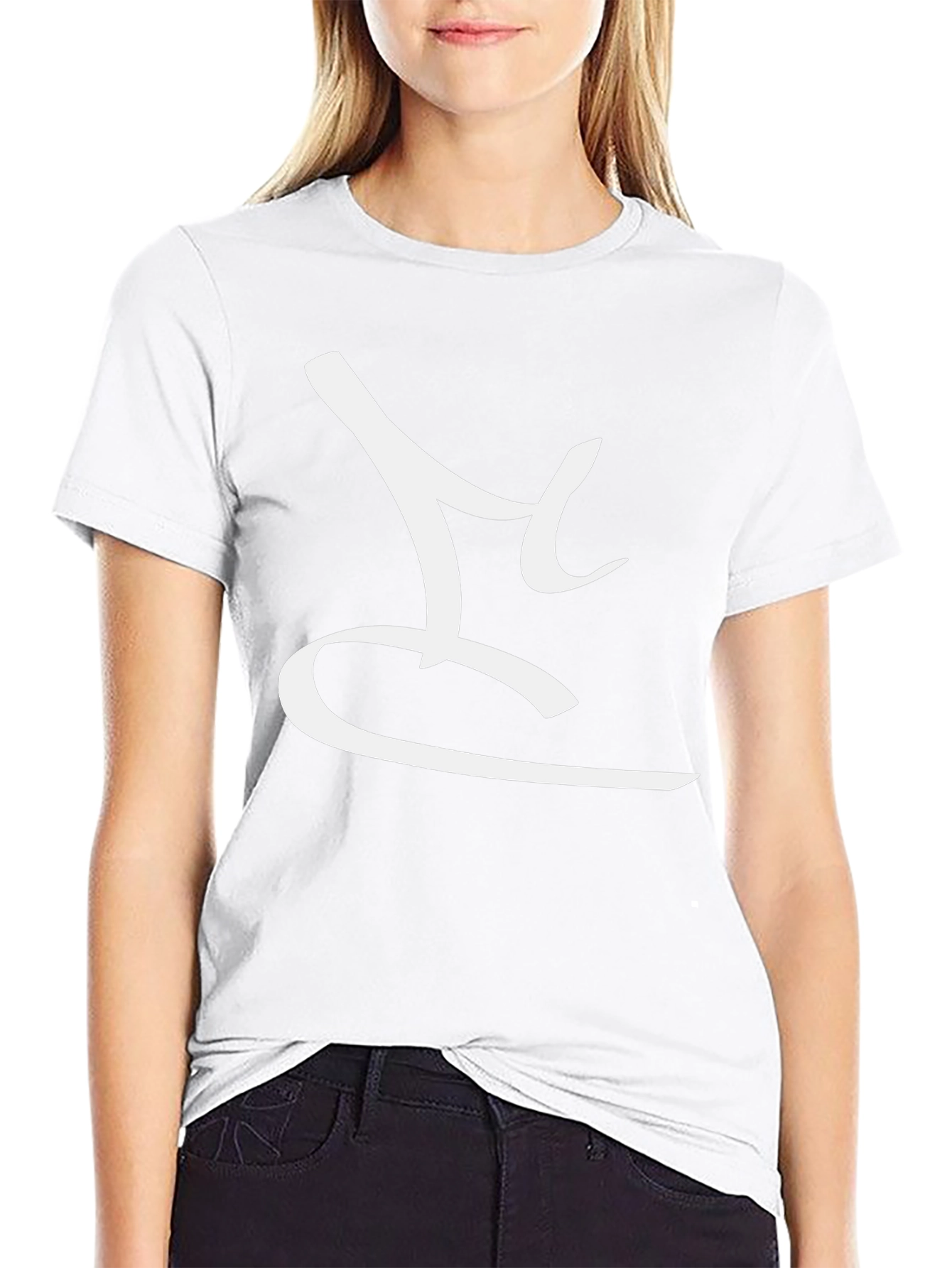 Stylish Black T-Shirt with Abstract White Design