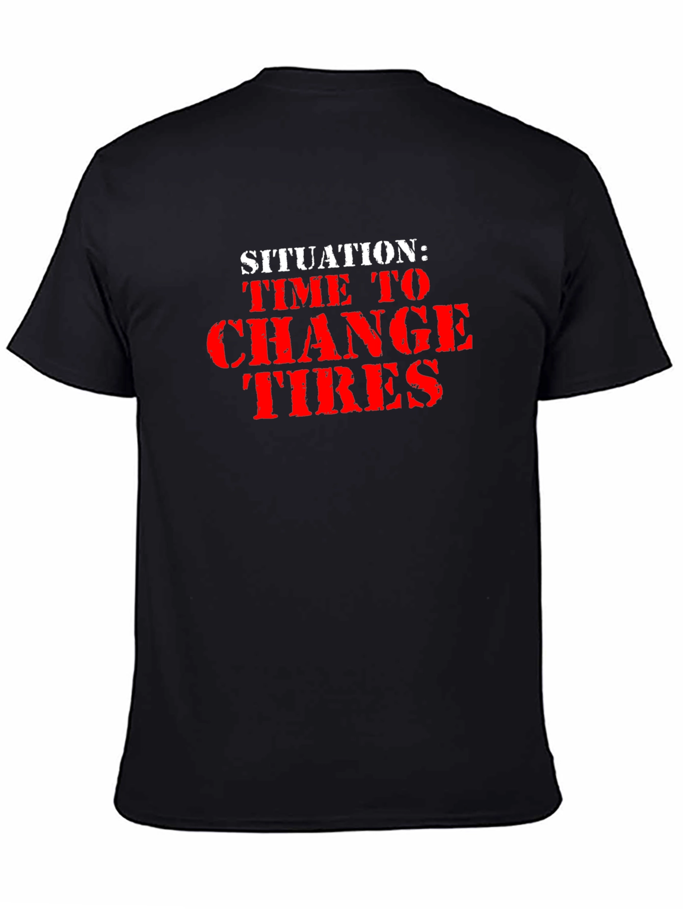 Time to Change Tires Black Graphic Tee