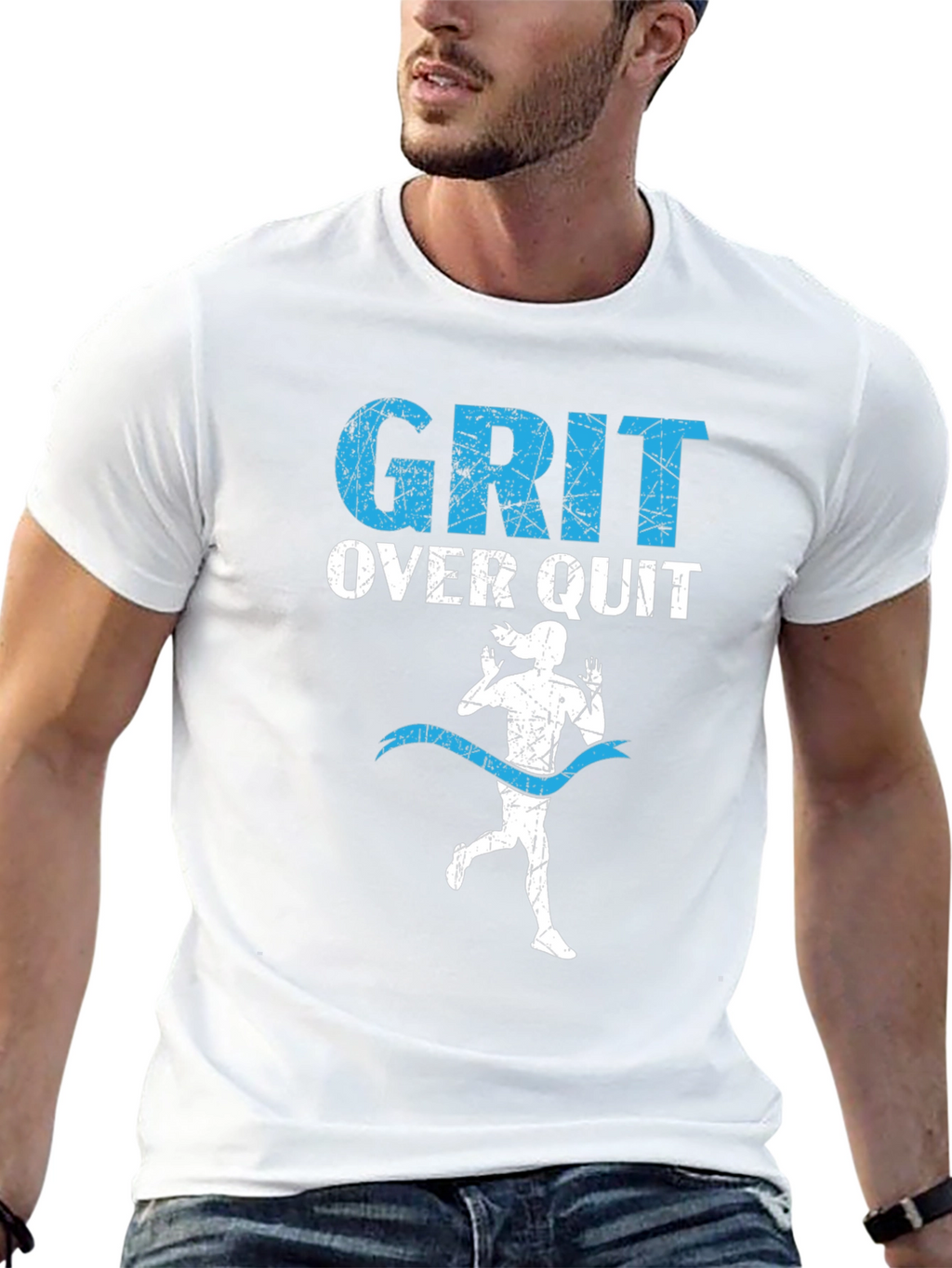 Grit Over Quit Runner Graphic T-Shirt