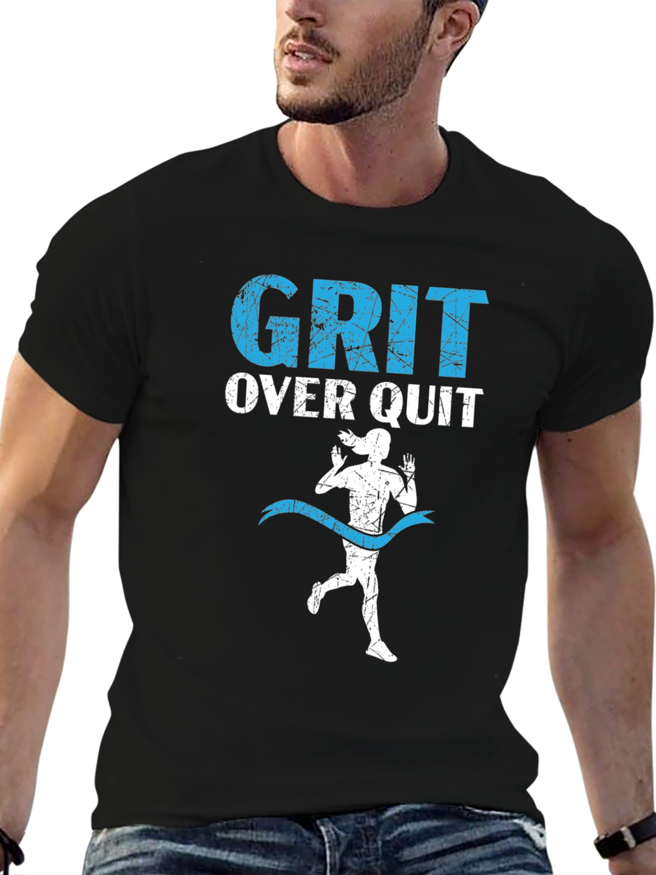 Grit Over Quit Runner Graphic T-Shirt
