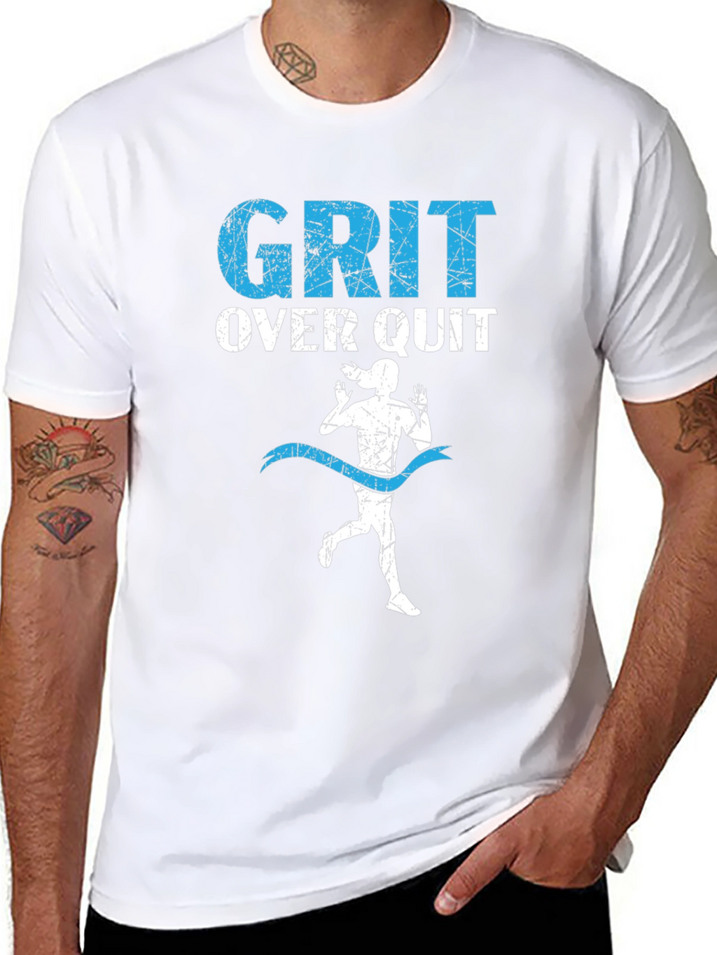 Grit Over Quit Runner Graphic T-Shirt