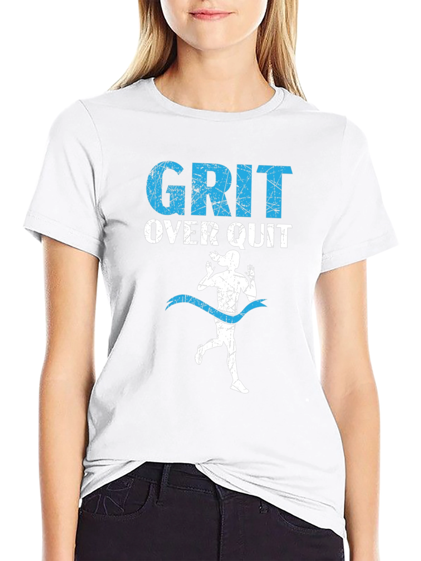 Grit Over Quit Runner Graphic T-Shirt
