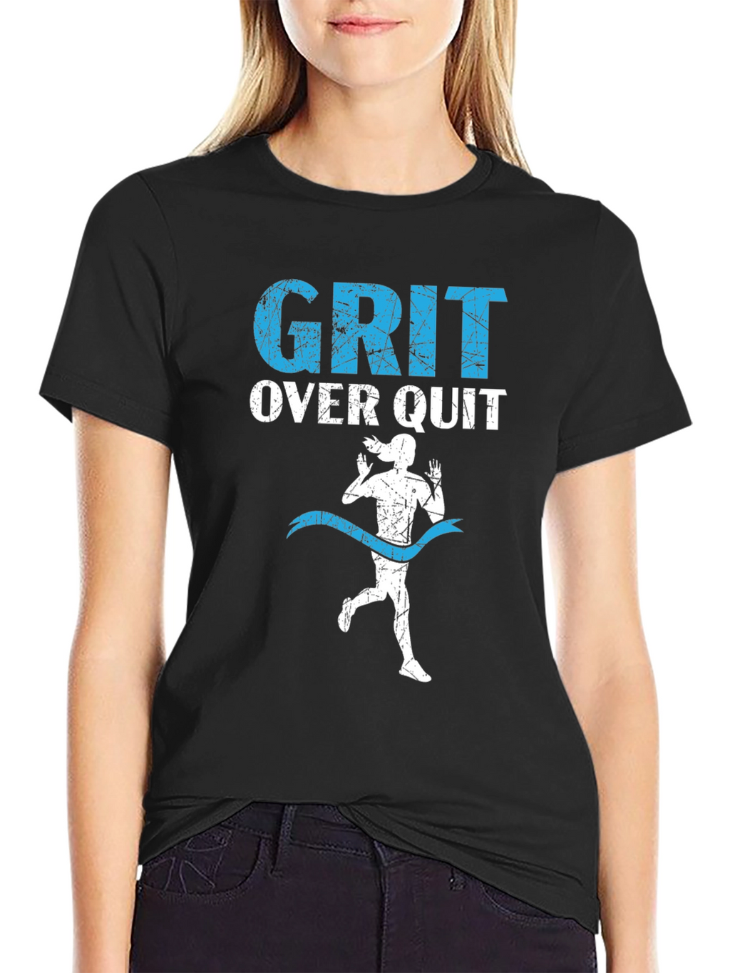 Grit Over Quit Runner Graphic T-Shirt