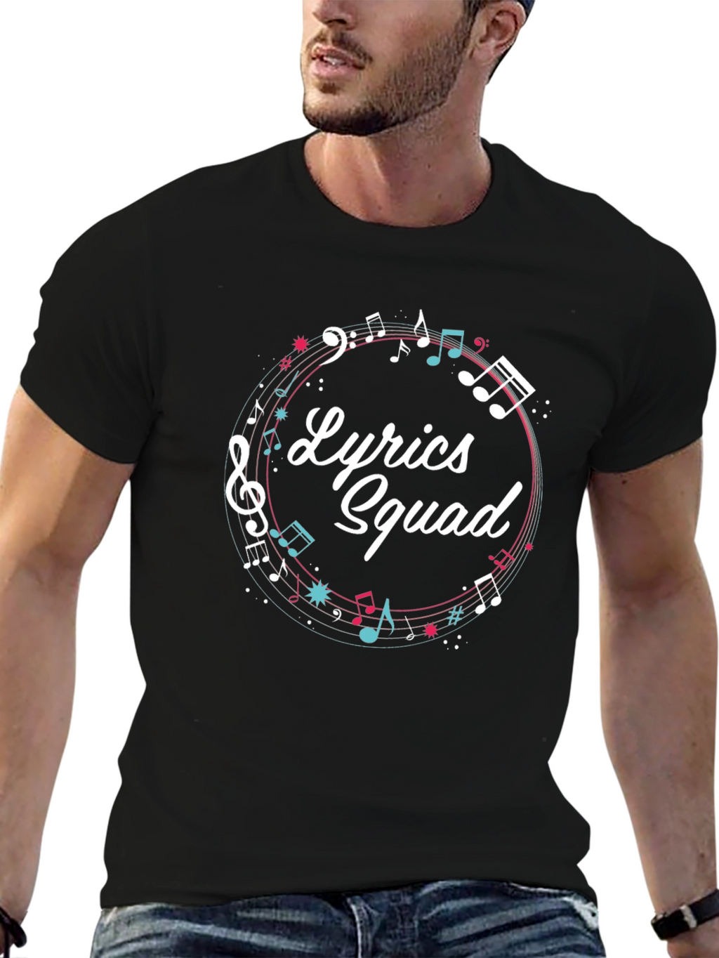 Lyrics Squad Music Graphic T-Shirt
