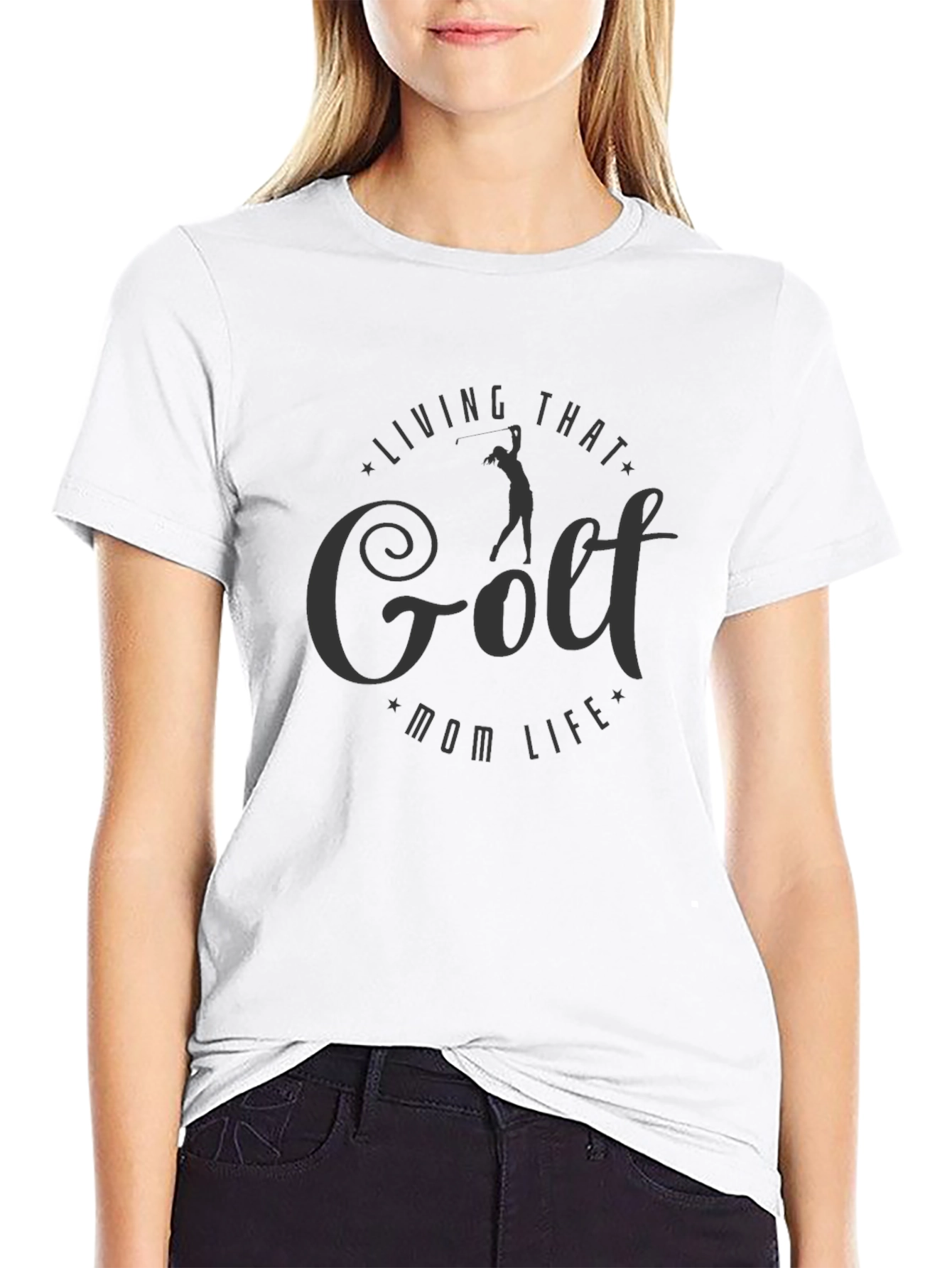 Golf Mom Life T-Shirt - Black