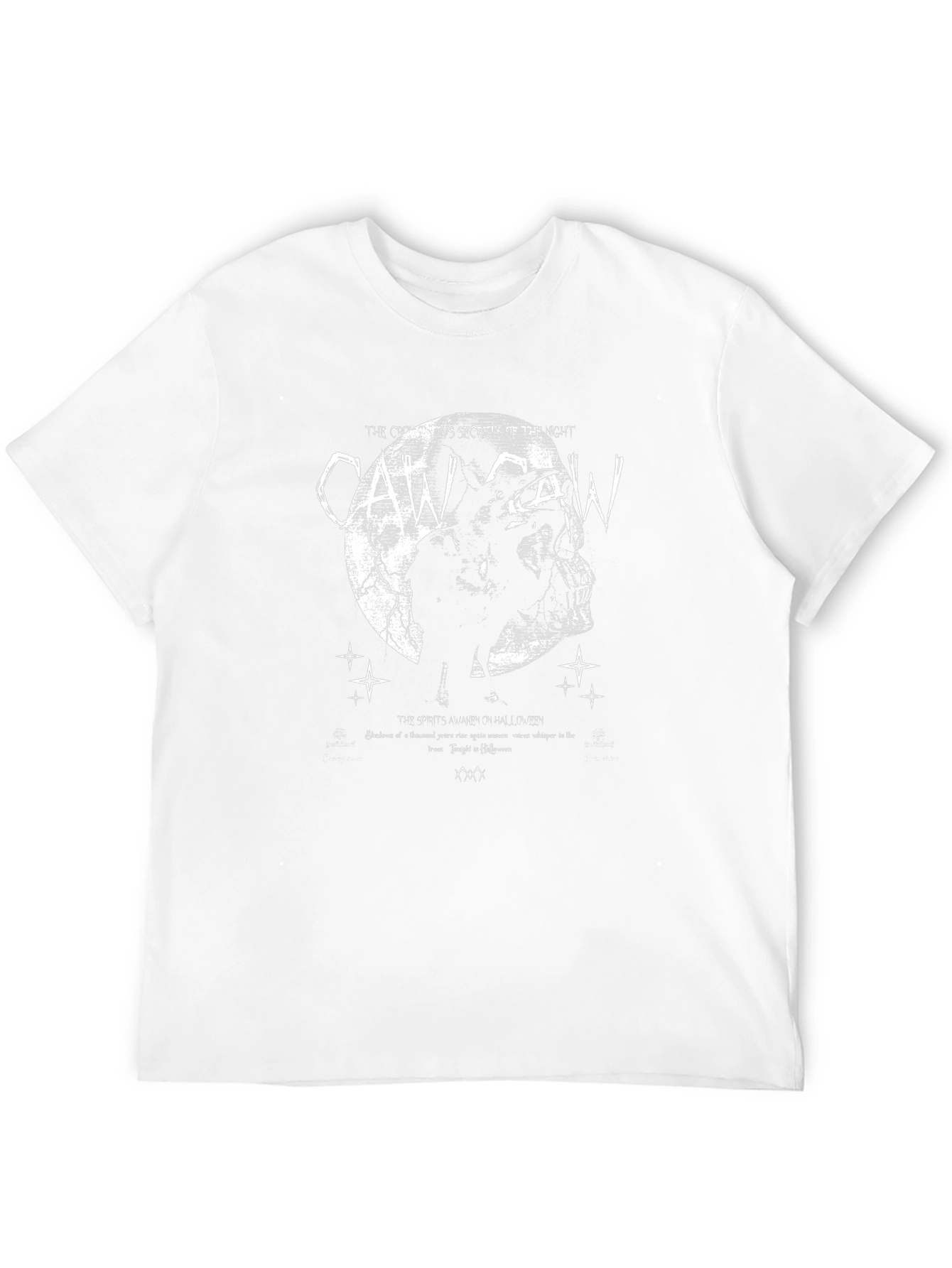 Crow Caw Halloween Black T-Shirt