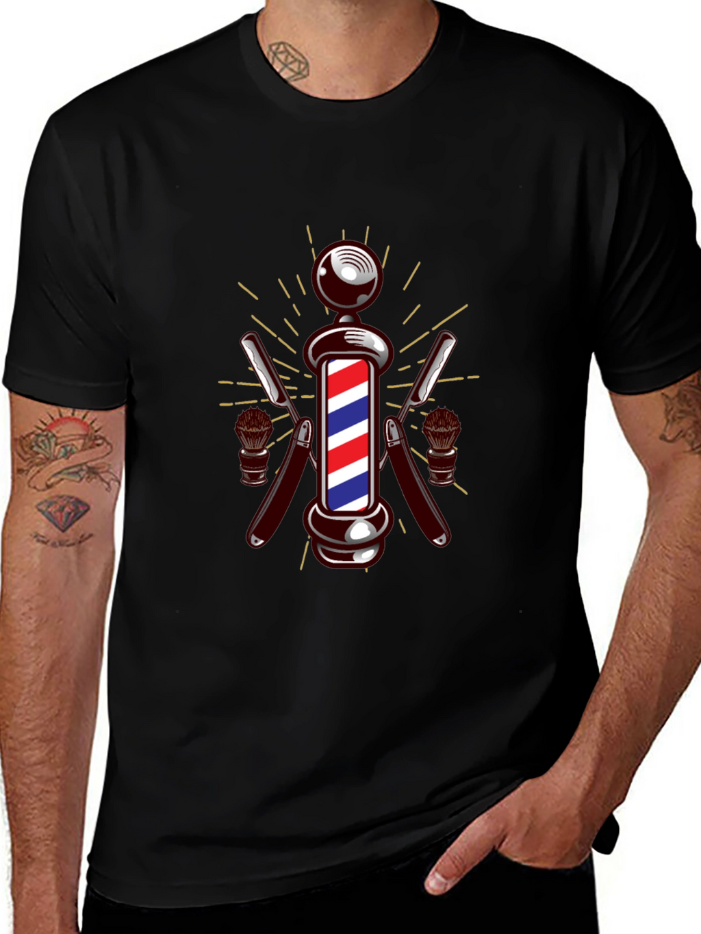 Barber Pole Graphic T-Shirt