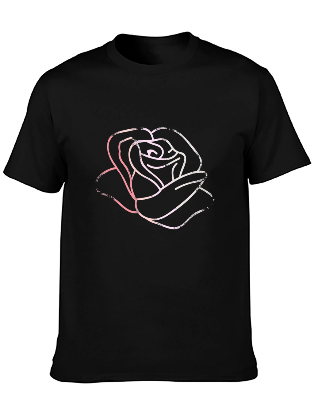 Rose Graphic Tee - Stylish Black Cotton T-Shirt