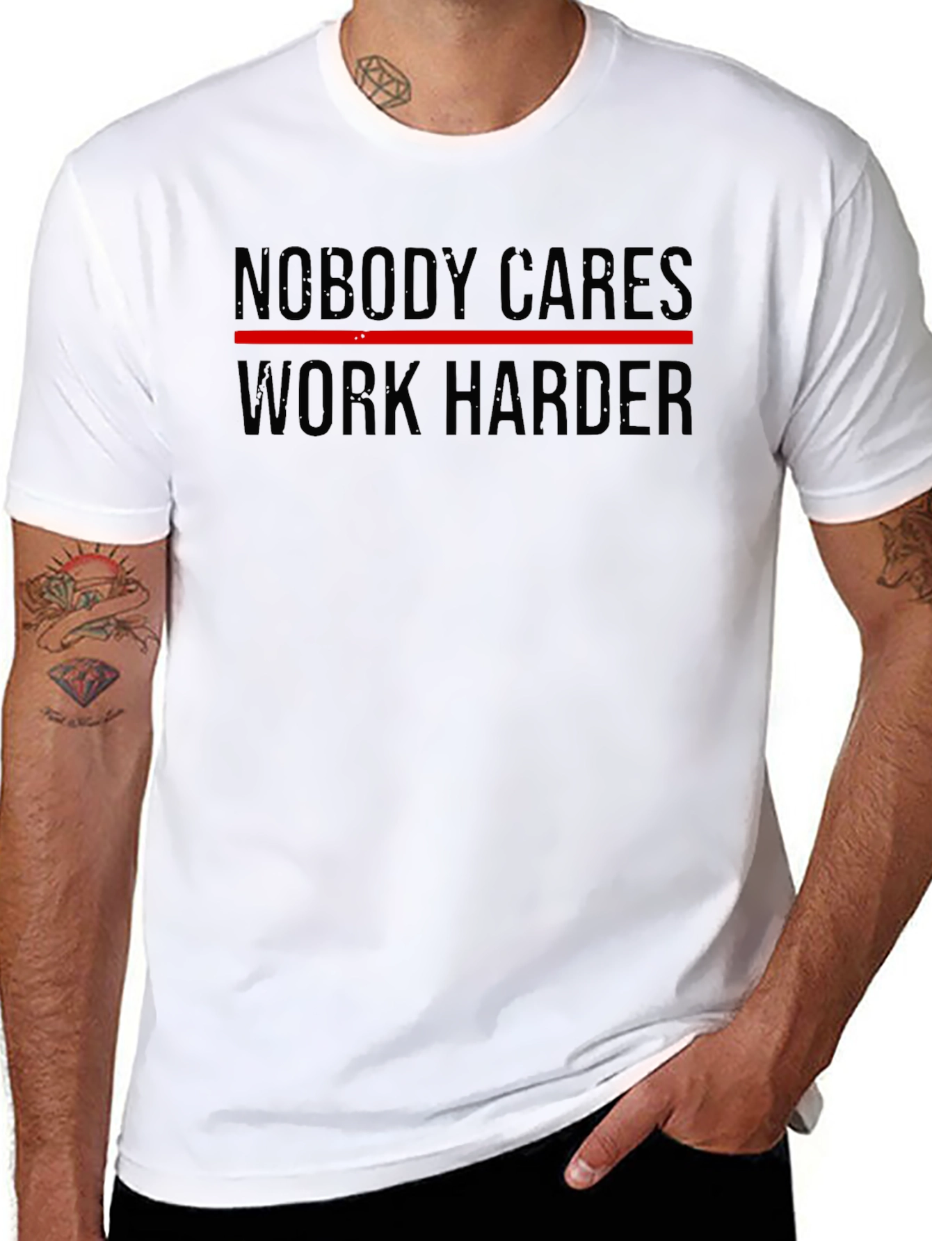 Nobody Cares Work Harder Black T-Shirt